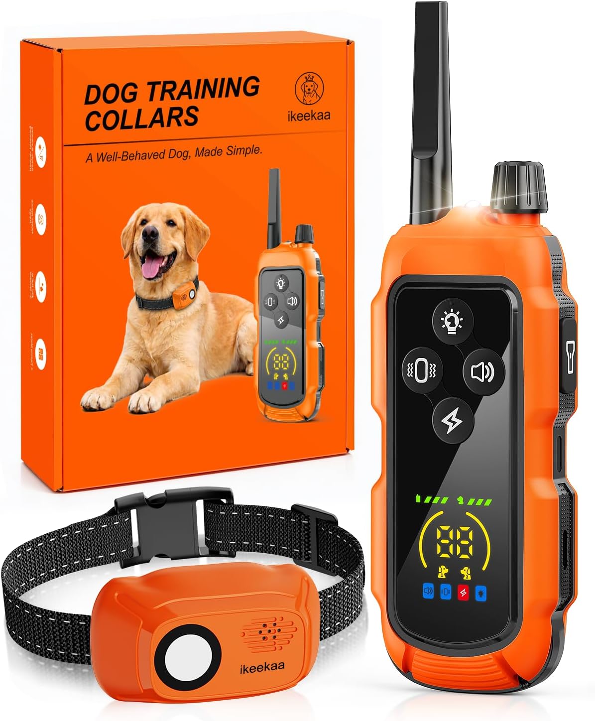 Collar de choque para perros de 25 a 150 libras, collar de entrenam...
