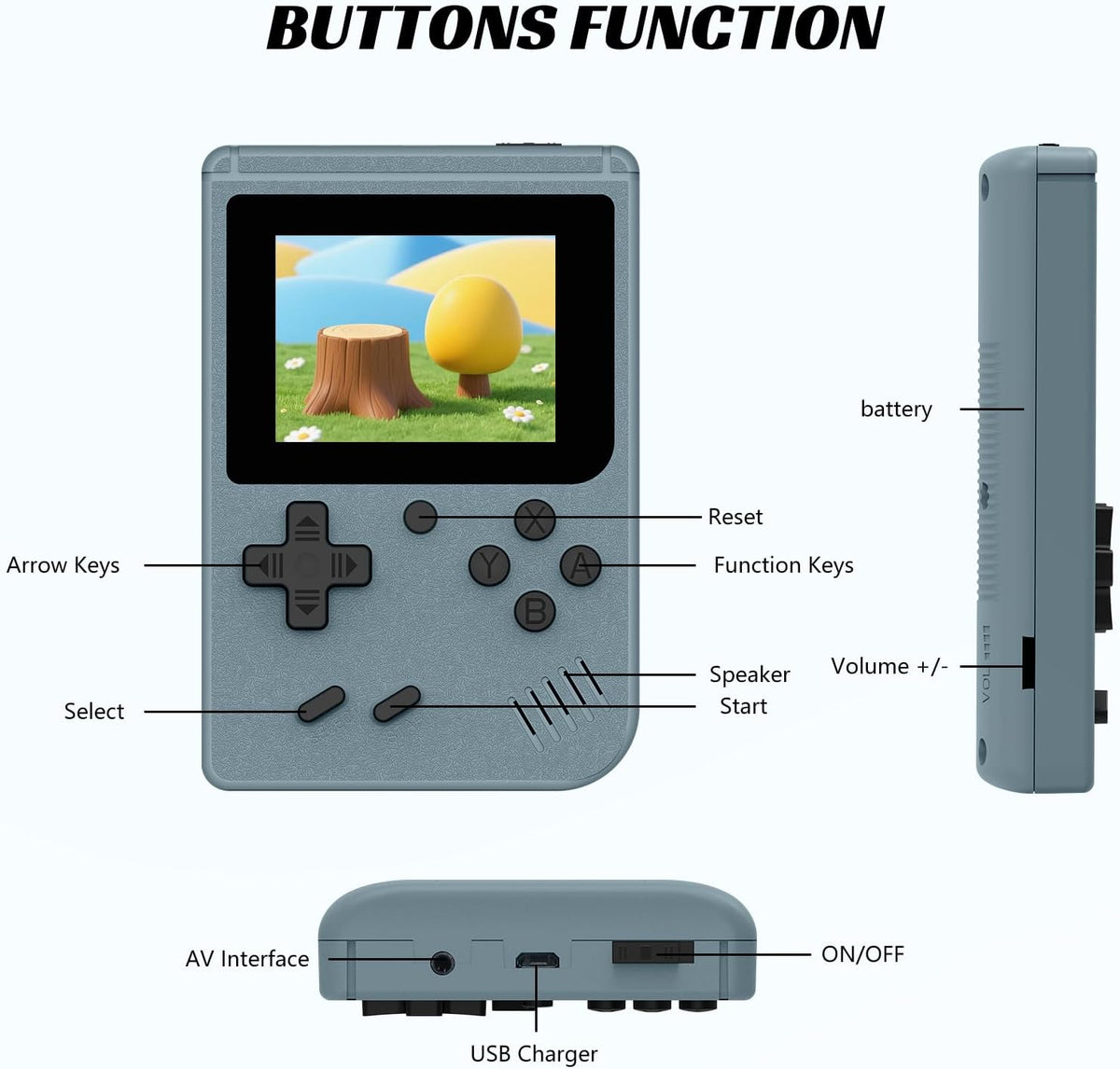 Mini consola de juegos portátil para niños, reproductor de videojue...