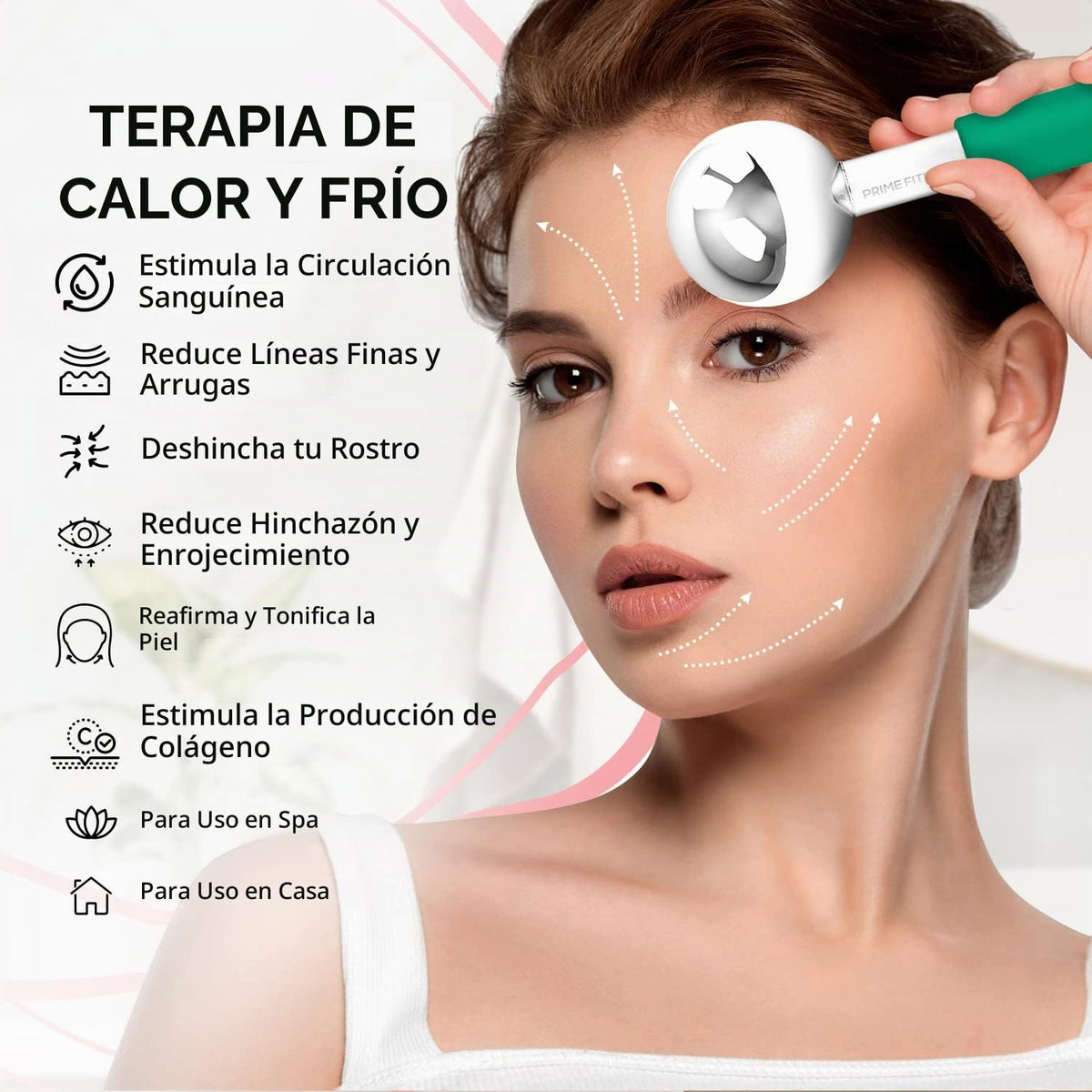 Globos de hielo para tratamientos faciales | Rodillo de enfriamient...