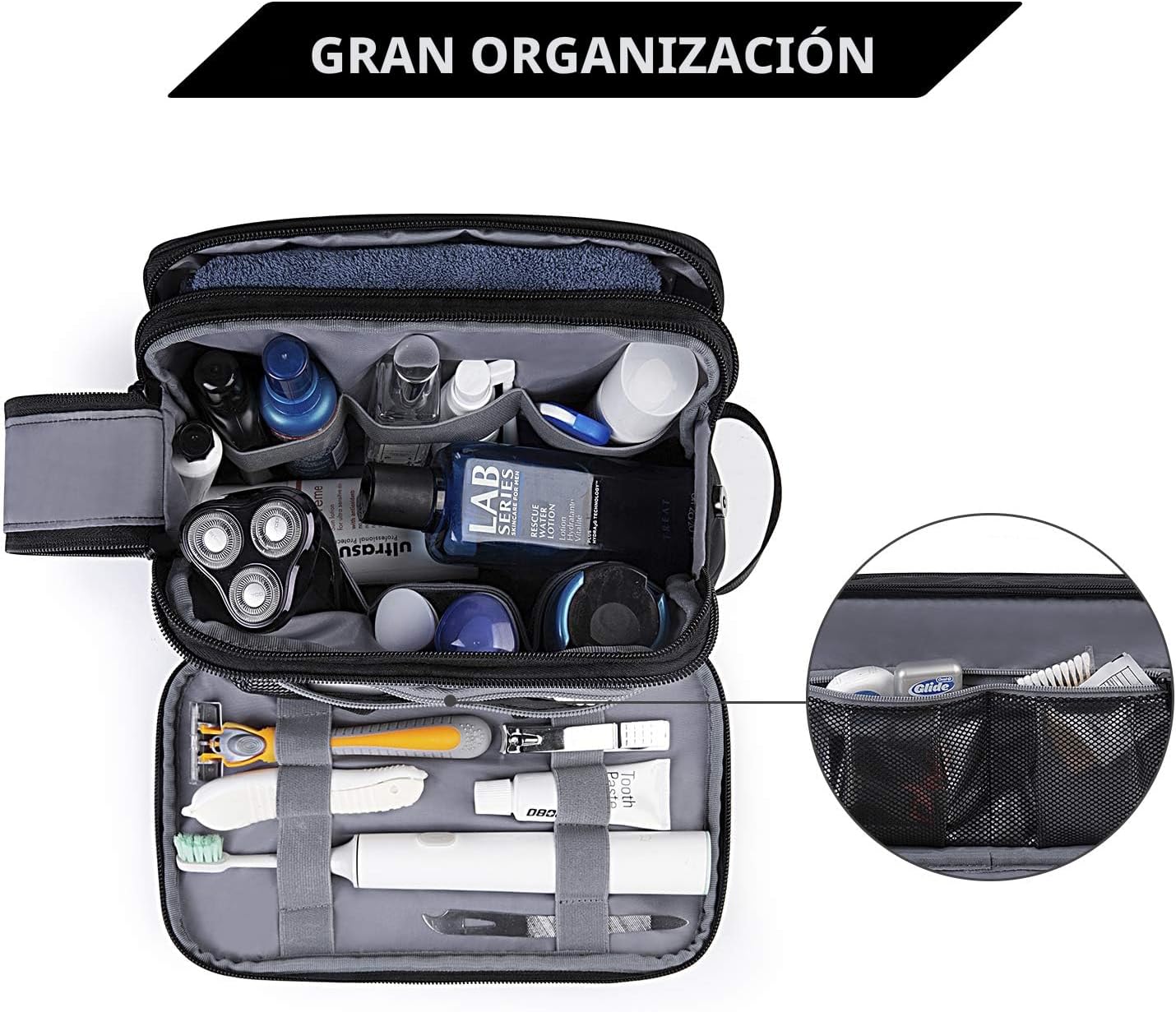 BAGSMART Neceser de Aseo para Hombre, Organizador de Viaje Dopp Kit...