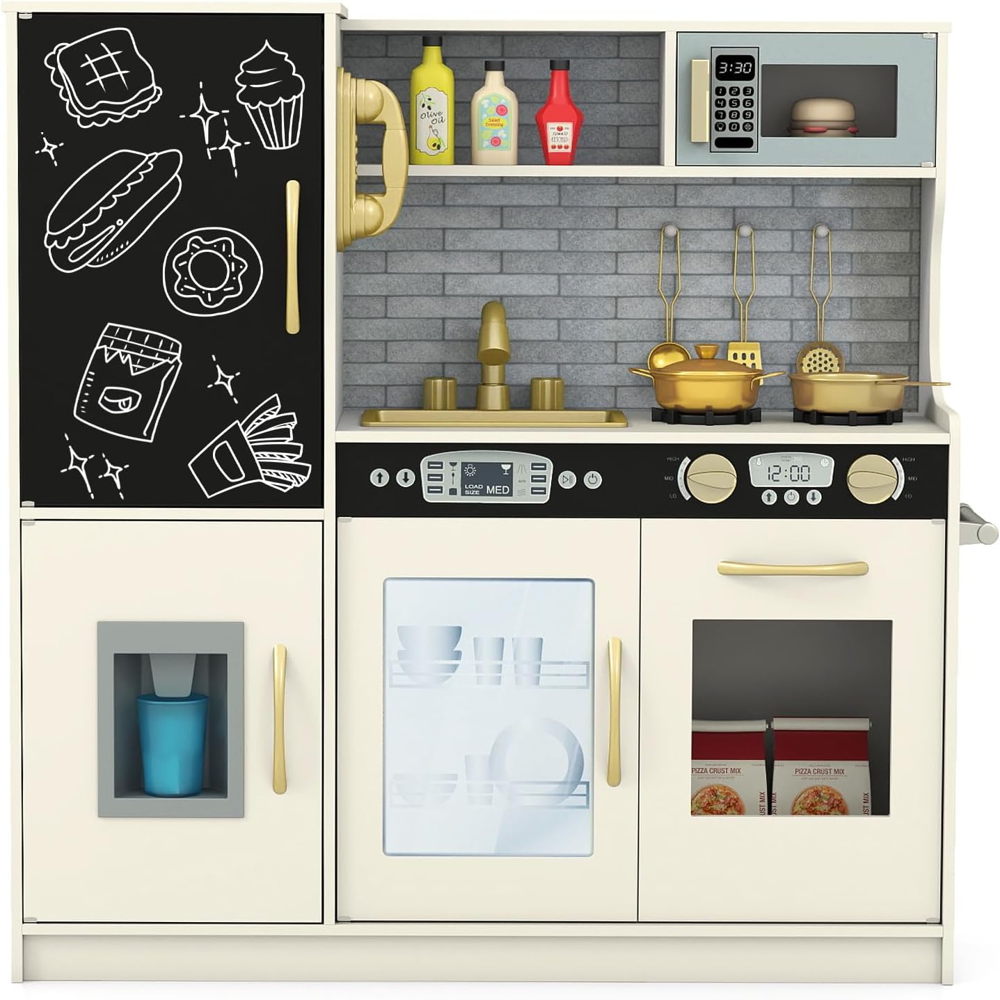 Costzon Juego de cocina para niños, juego de juguetes de cocina de...