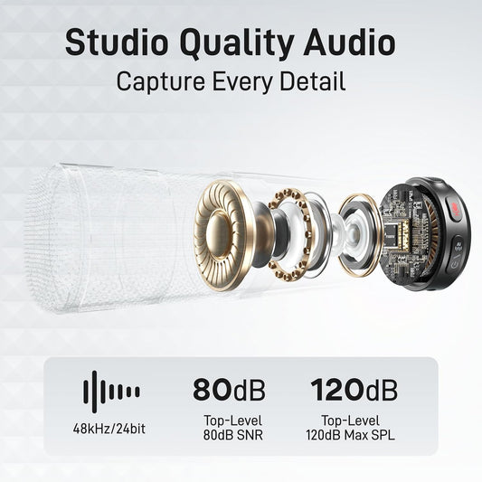 MAONO Micrófono Lavalier inalámbrico para iPhone\/Android\/cámara\/...