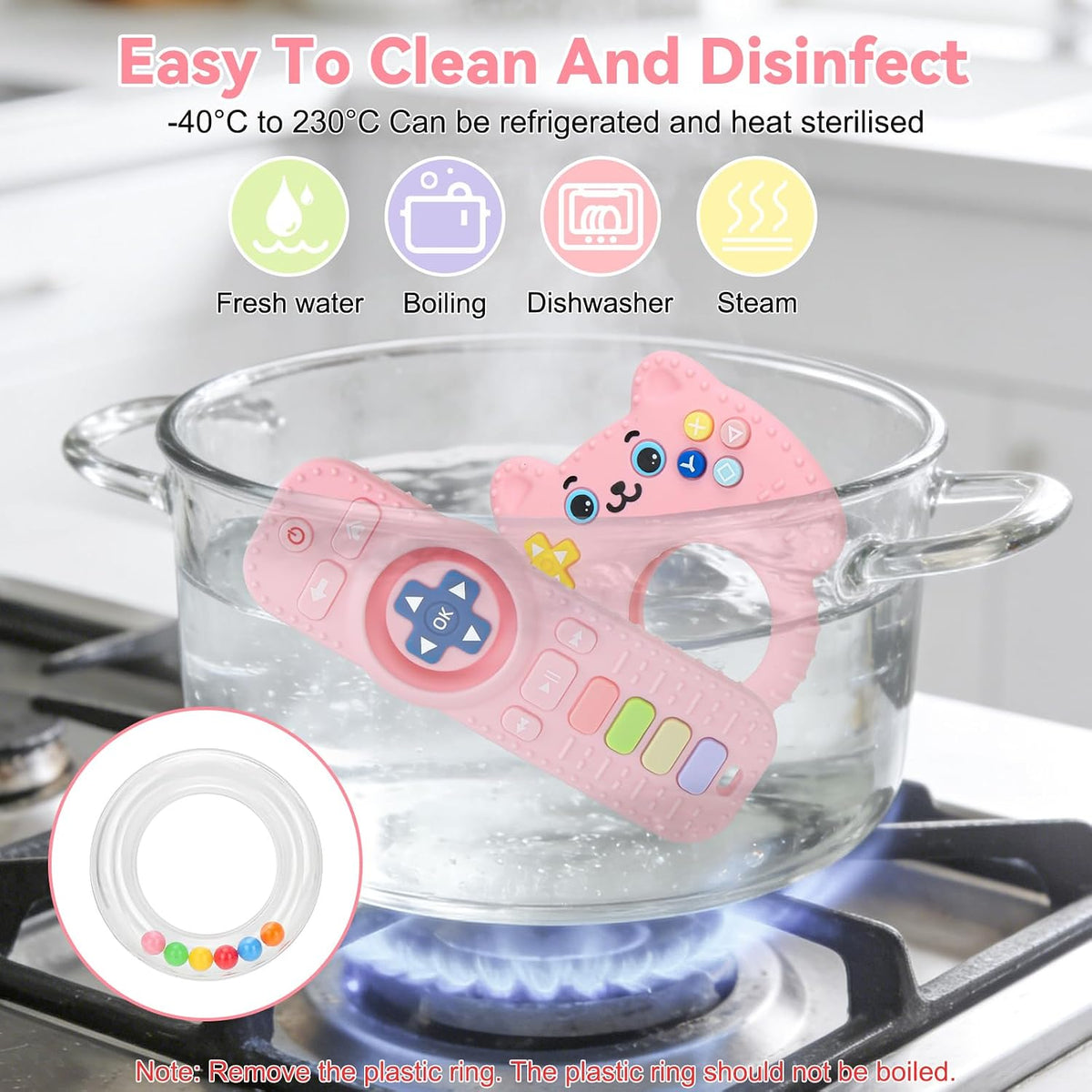 Suhunide Baby Rattles - Juguetes de dentición para bebés de 3 a 6 m...