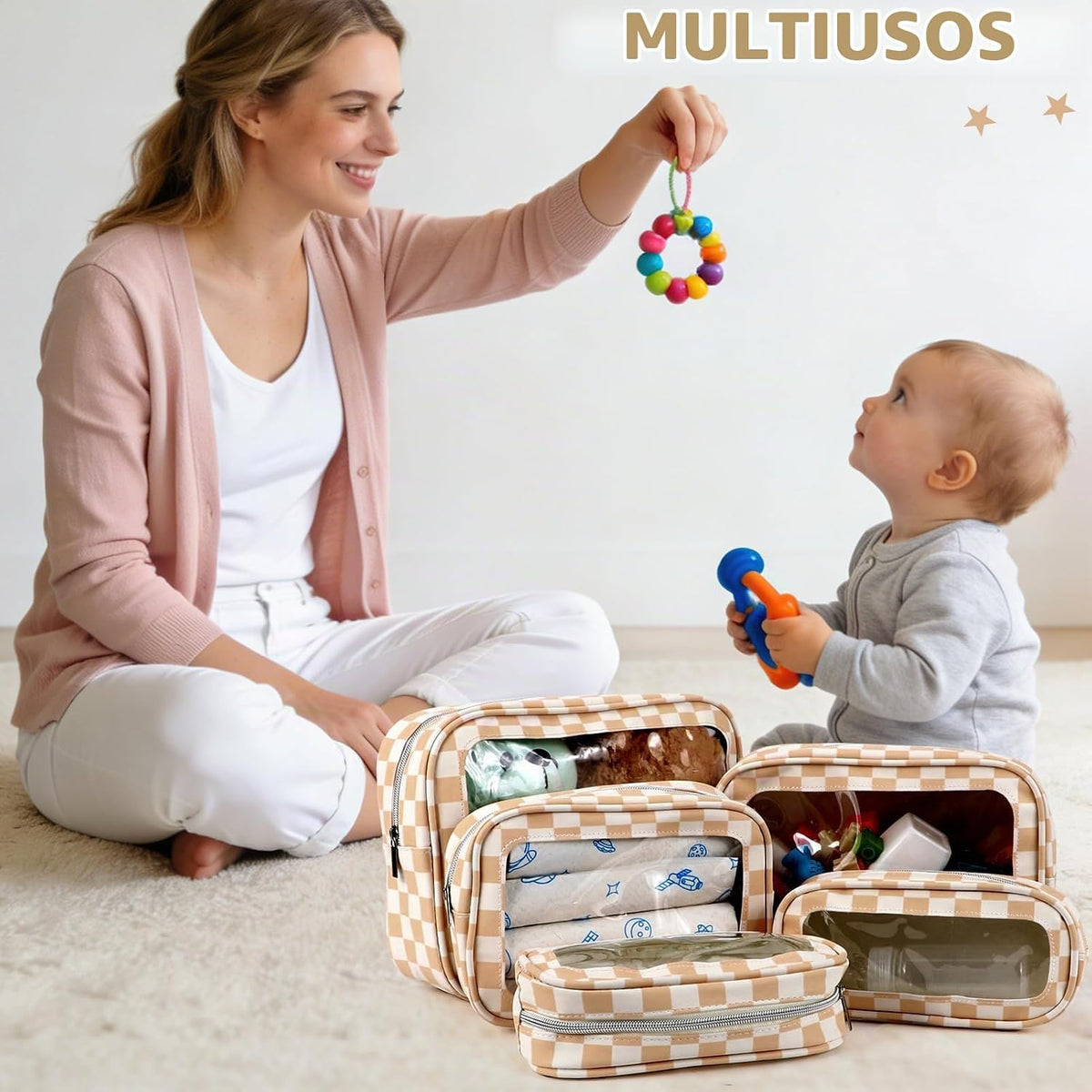 Bolsas para pañales, Caqui, Práctico: