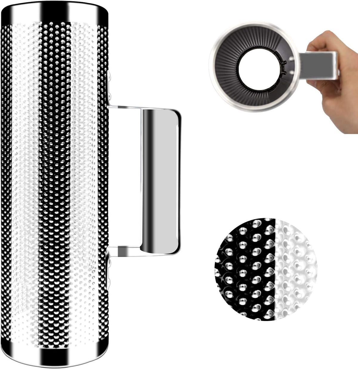 EastRock Güiro Shaker de Acero Inoxidable de 8" x 3" Instru...
