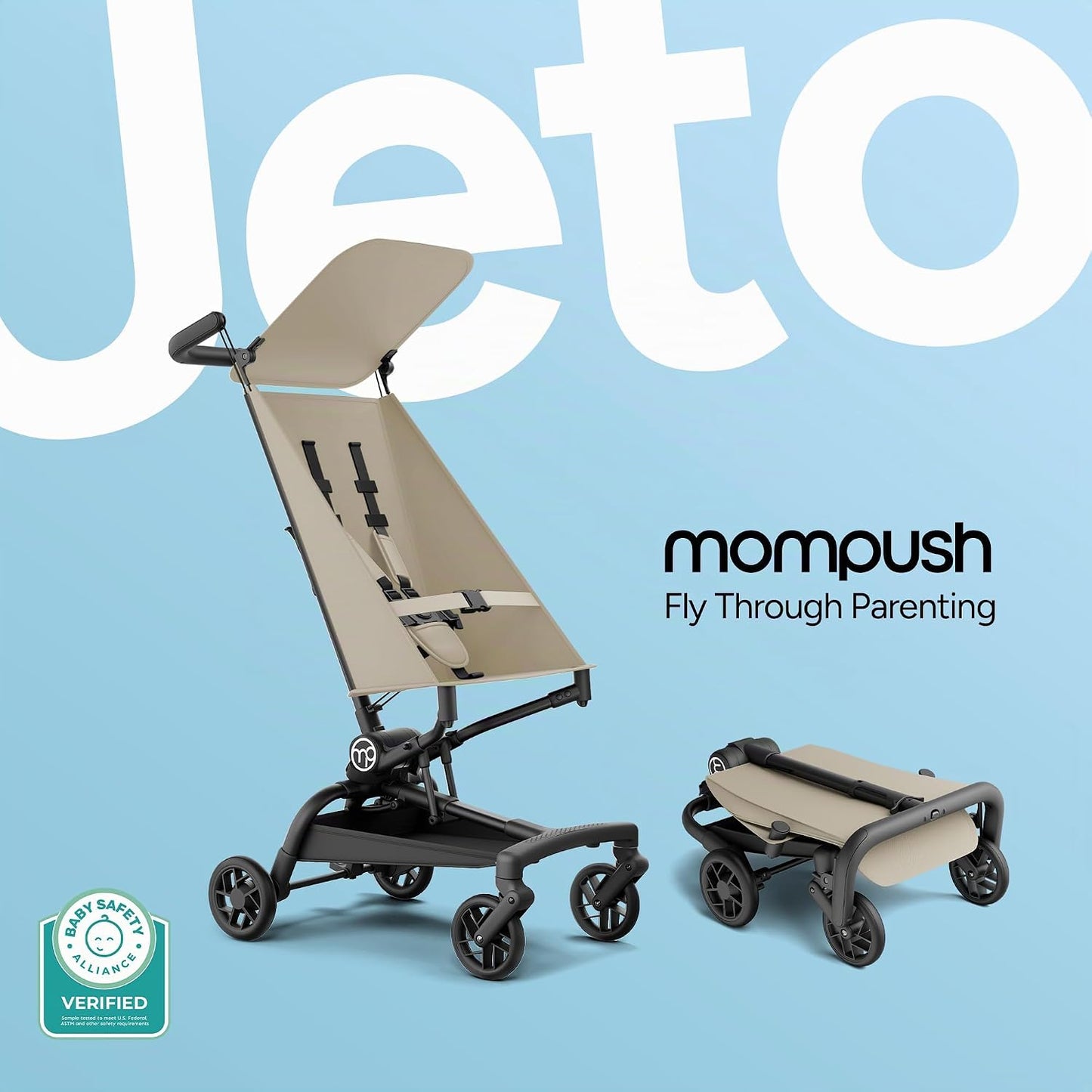 Mompush Jeto - Cochecito de viaje ligero \u2013 9.8 libras ultracom...