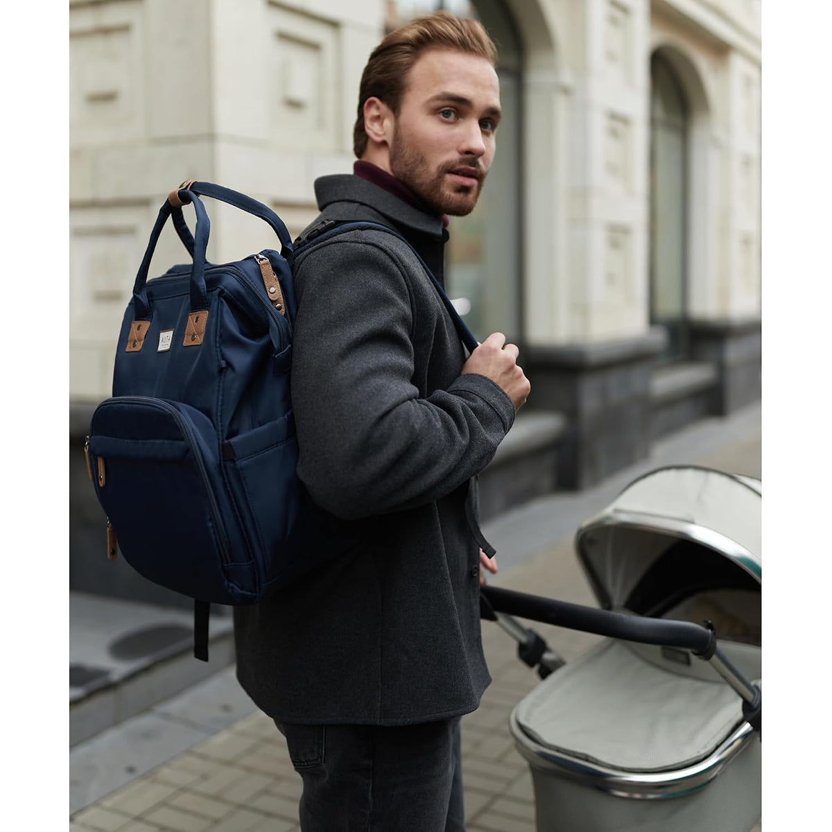 AIITA - Mochila de pañales, bolsa de pañales multifunción con cambi...