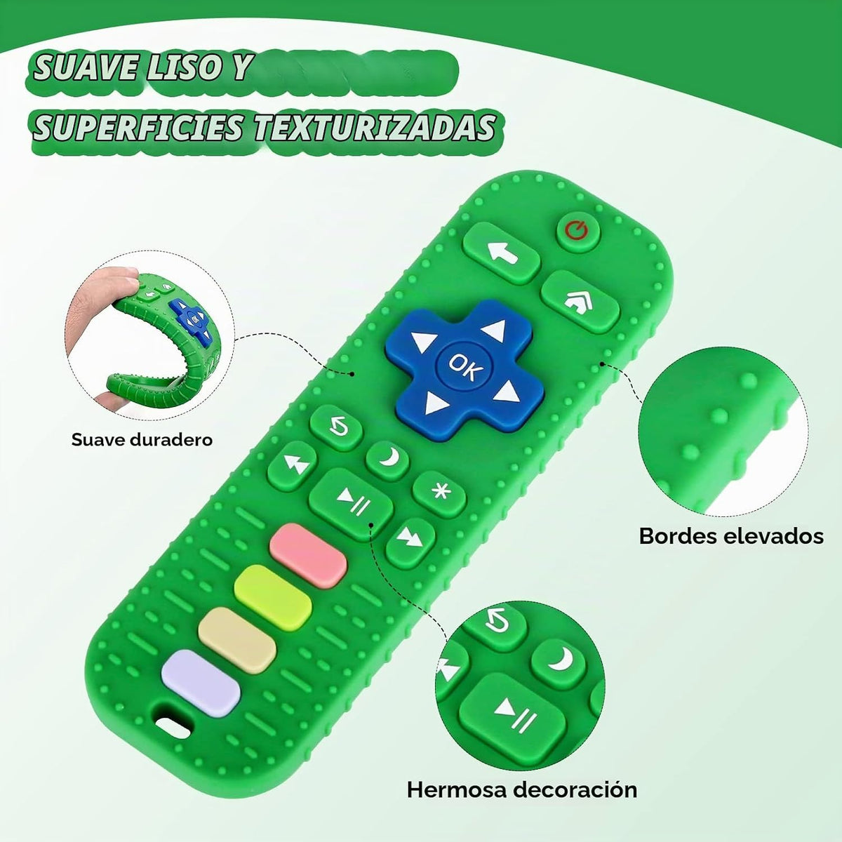 Fu Store Juguetes de dentición de silicona para bebés de 0 a 12 mes...