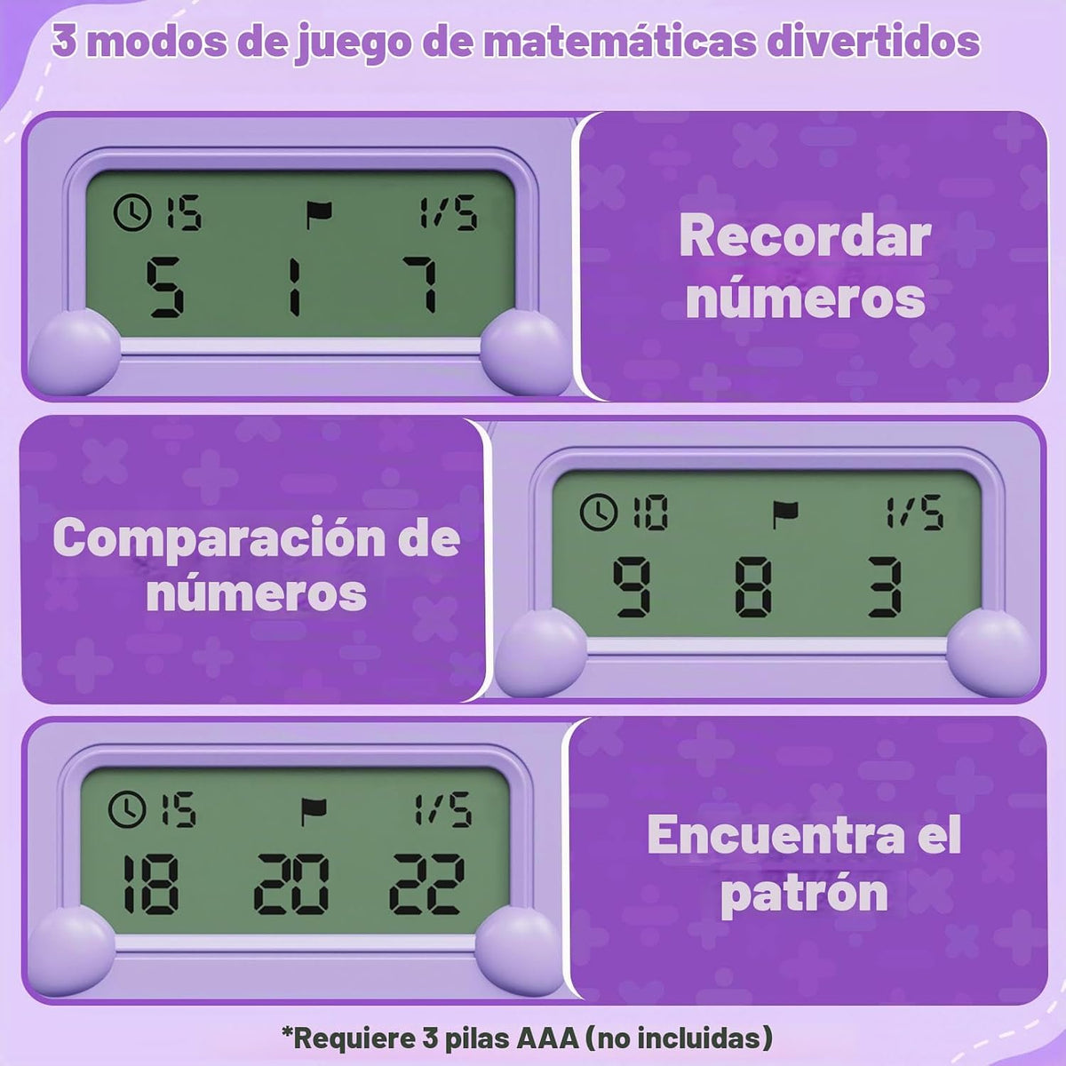 Juegos de Matemáticas para Niños de 3 a 12 Años, Juguete Portátil d...