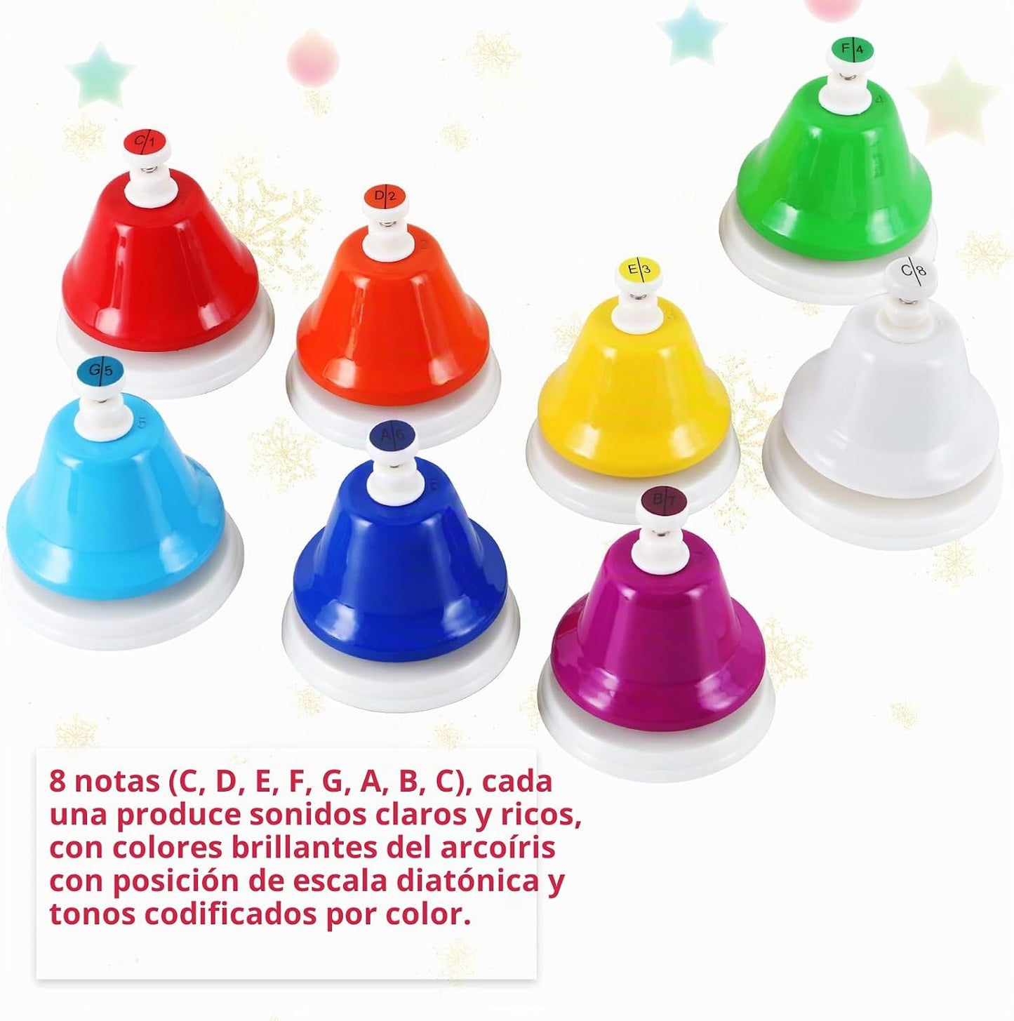 EASTROCK DeskBells - Juego de mancuernas de 8 notas para adultos |...