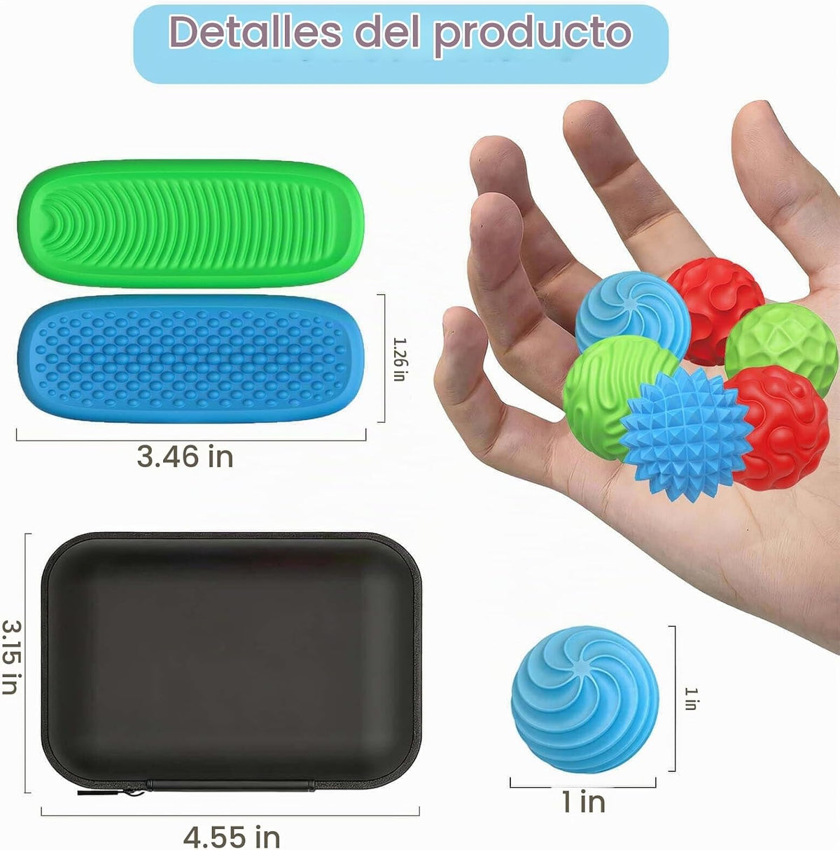 Juguetes Fidget de Silicona con Bolas Magnéticas y Piedras Sensoria...