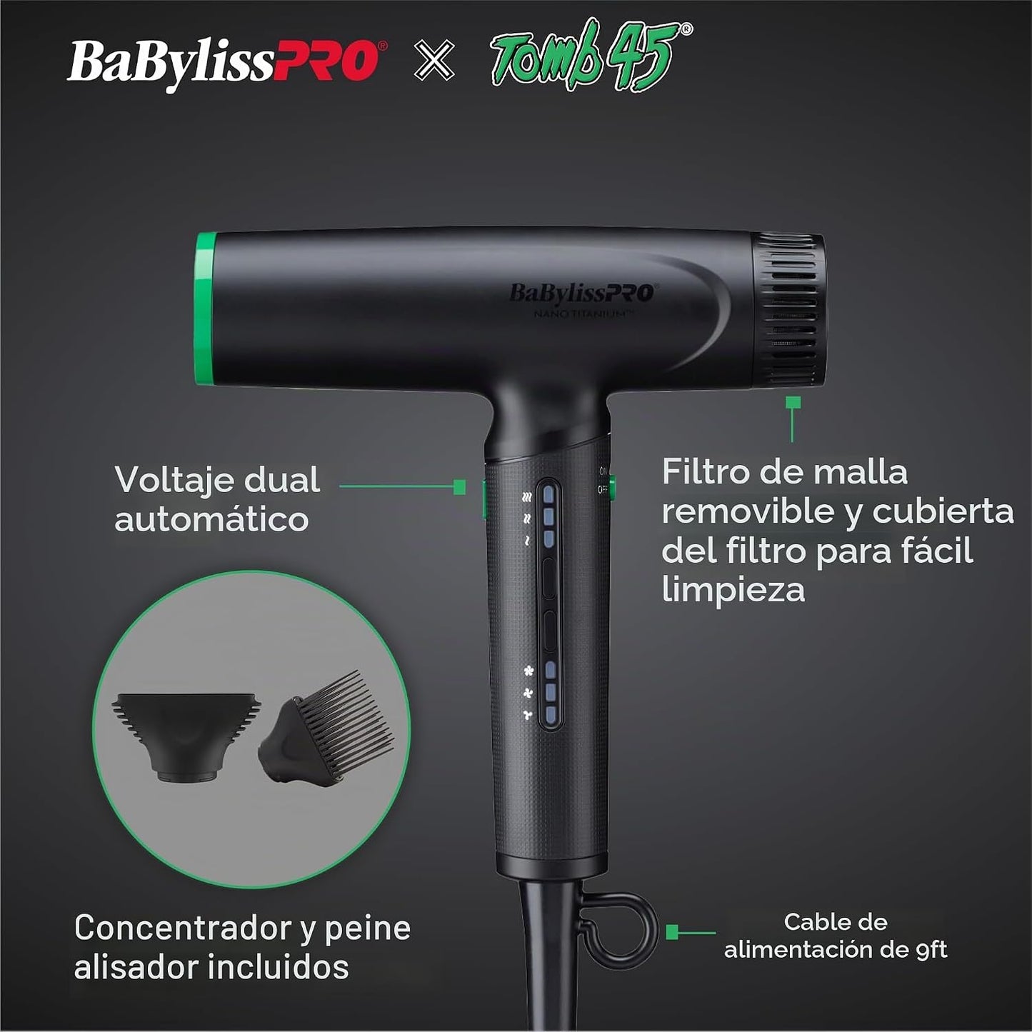 BaBylissPRO Nano Titanium Limited Edition Profesional Nano Light Io...