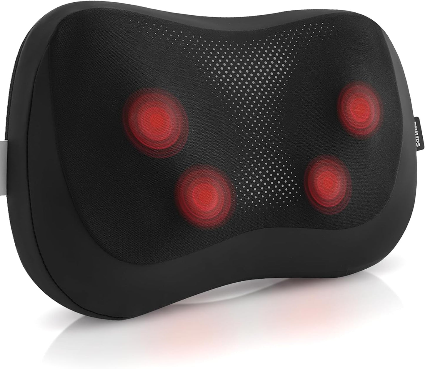 PHILIPS Masajeador de espalda con calor, almohada de masaje de cuel...