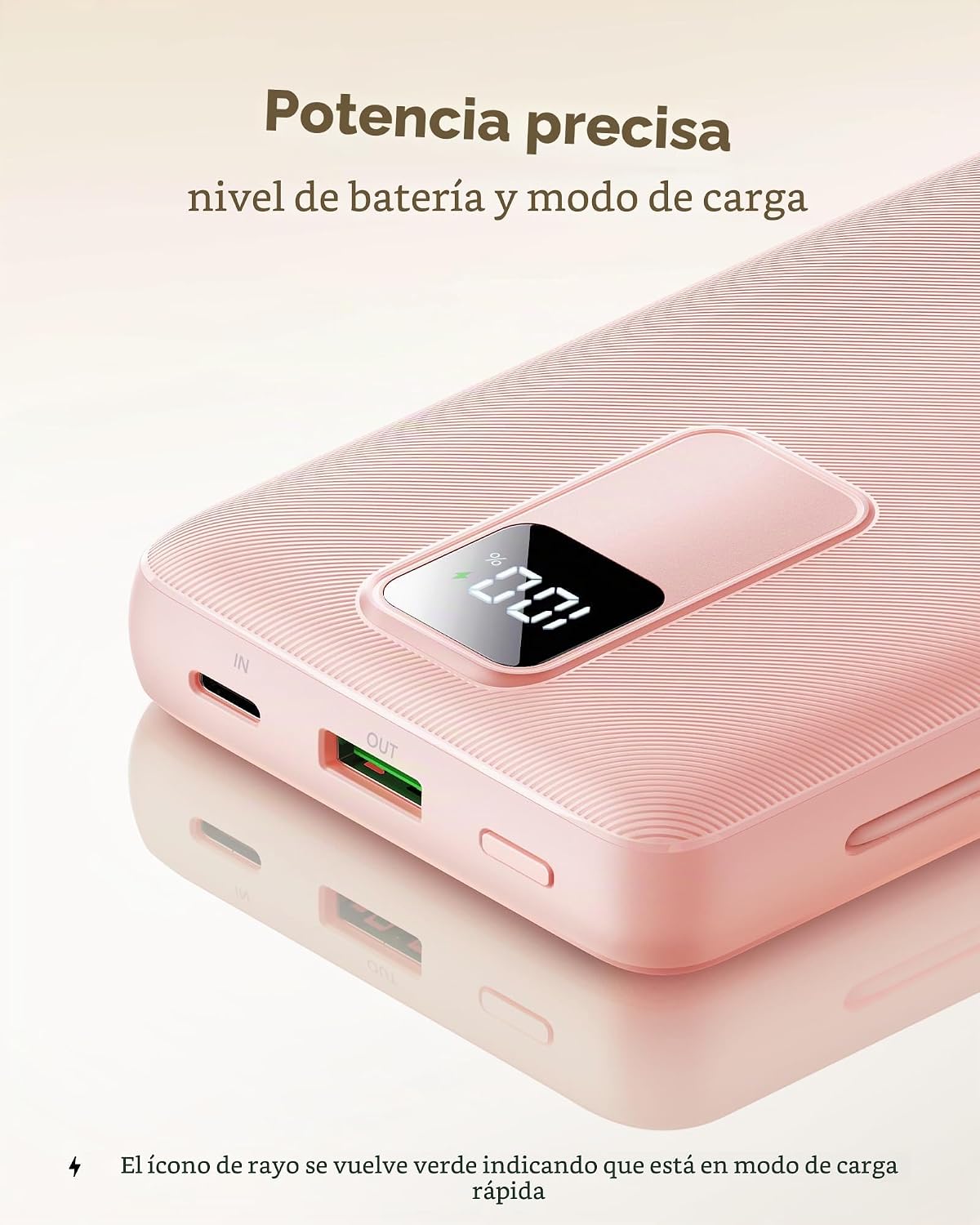 charmast Cargador portátil de 20000 mAh con cables incorporados y e...