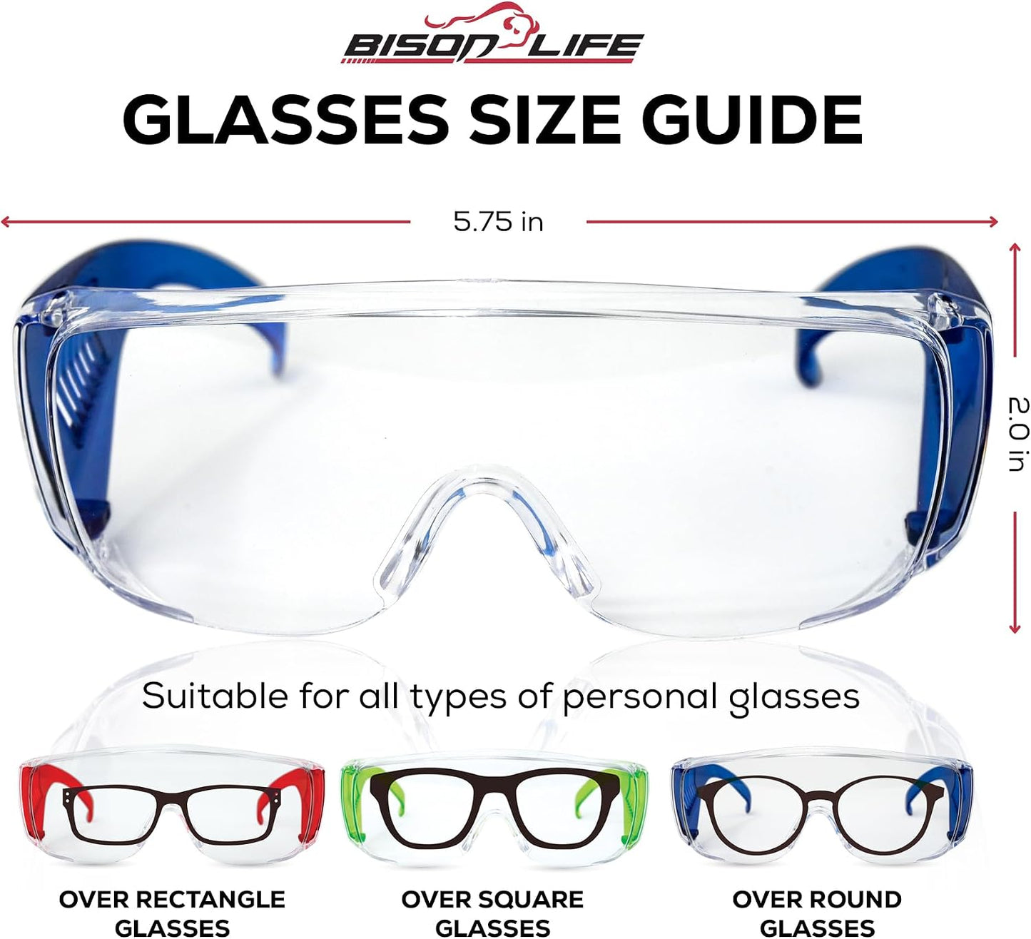 BISON LIFE Gafas de seguridad para niños, gafas protectoras para ni...