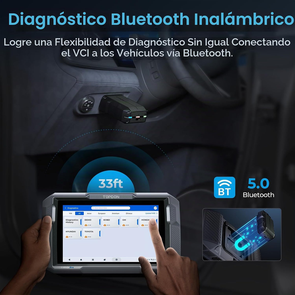 TOPDON Escáner AD900 Lite OBD2, herramienta de escaneo bidirecciona...