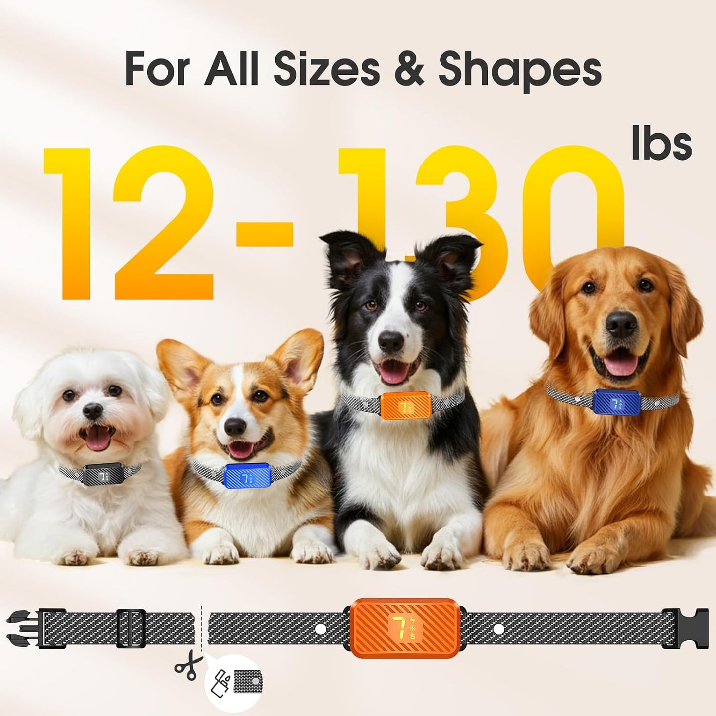 KJKZO Collar antiladridos para perros grandes, medianos y pequeños,...