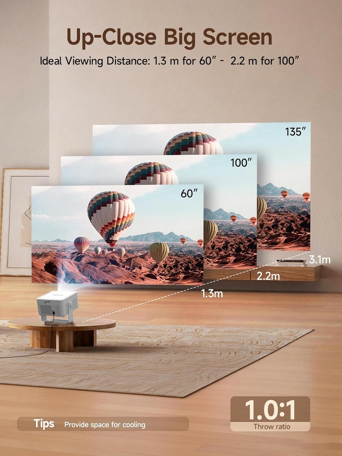 [Android 14 y 800ANSI] Mini proyector Magcubic 4K 8K, compatible co...