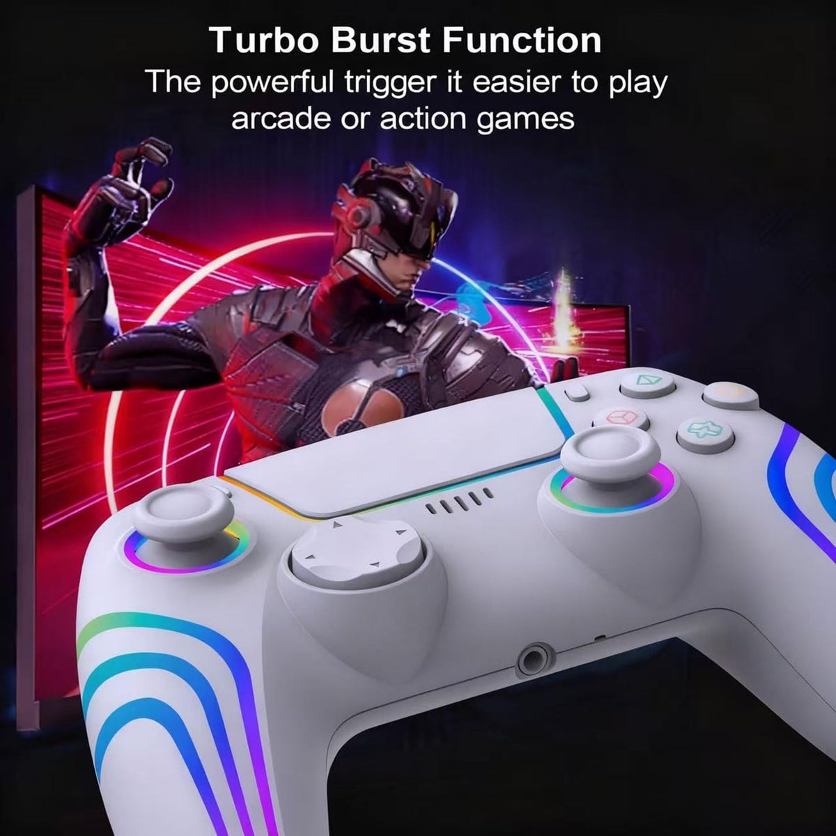 Controlador de juego inalámbrico RGB para PlayStation 5, reemplazo...