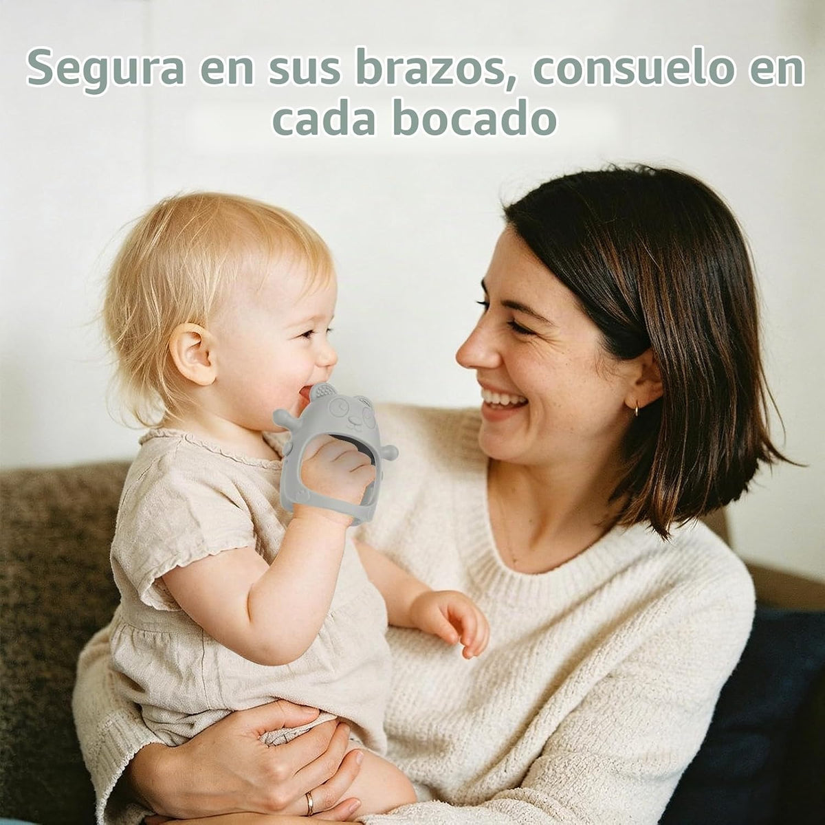 Eascrozn Paquete de 3 juguetes de dentición para bebés de 3 meses,...