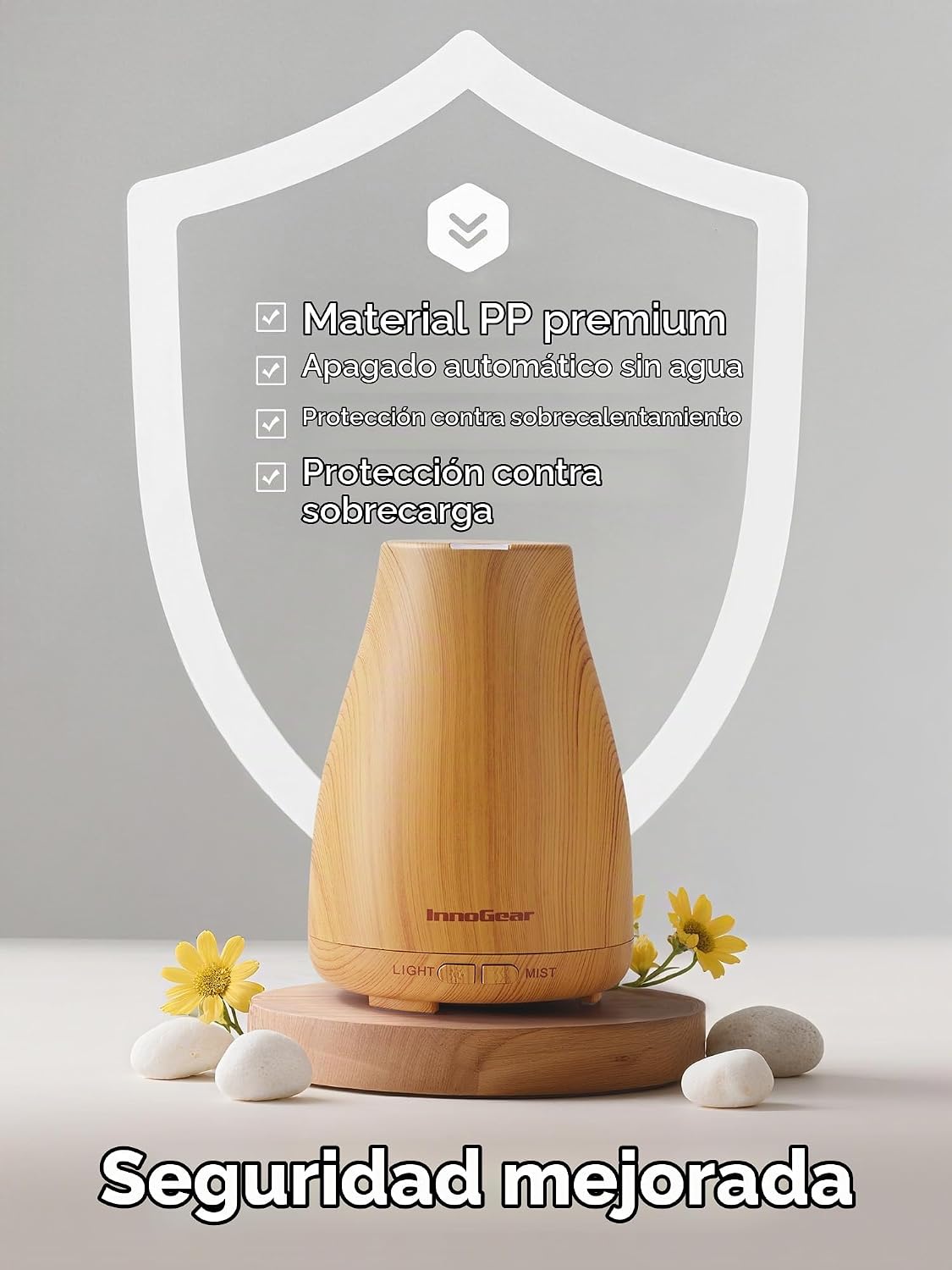 InnoGear Difusor de aceite esencial, difusores ultrasónicos para el...