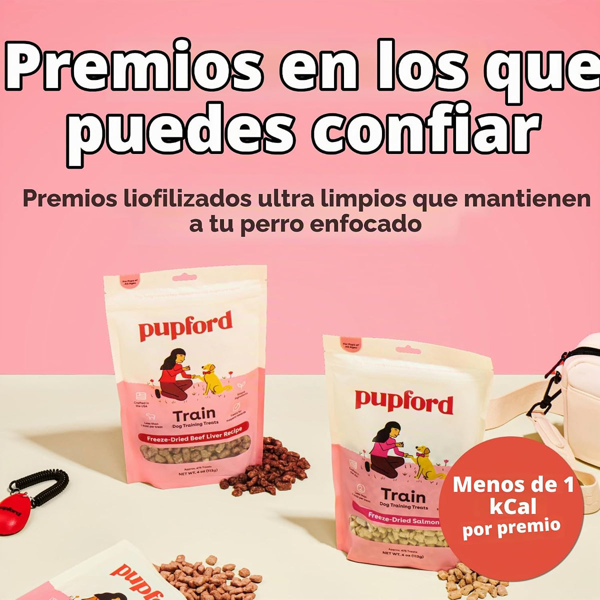 Pupford - Golosinas de entrenamiento liofilizadas, para perros y ca...