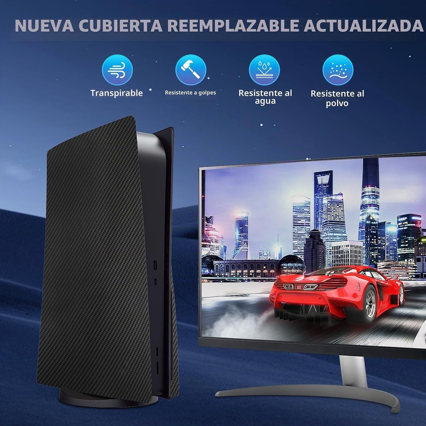 Paneles de cubierta de placas faciales para consola PS5 Disc Editio...