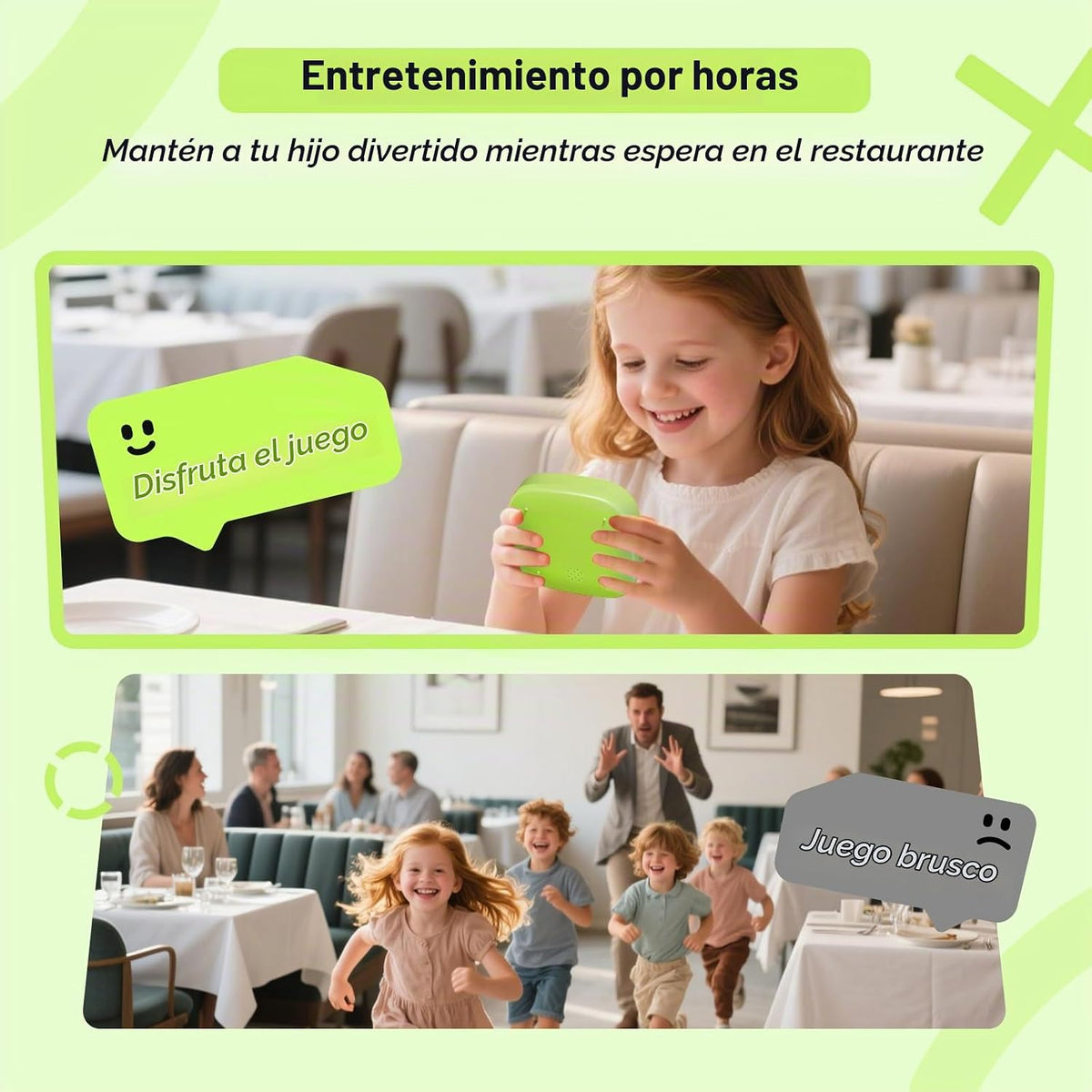 BearHonie Juego de Tic Tac Toe, juegos de viaje para niños con modo...