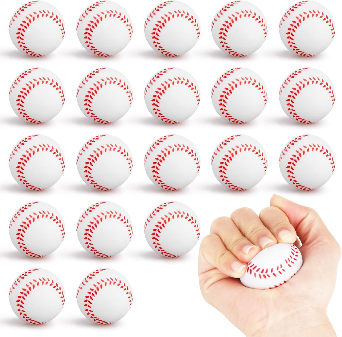 Hxezoc 20 piezas de mini pelotas de béisbol para el estrés, regalos...