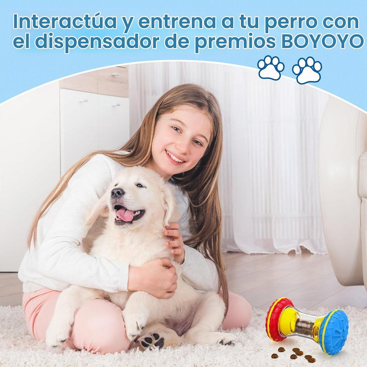 BoYoYo Juguetes interactivos para perros, rompecabezas para perros,...