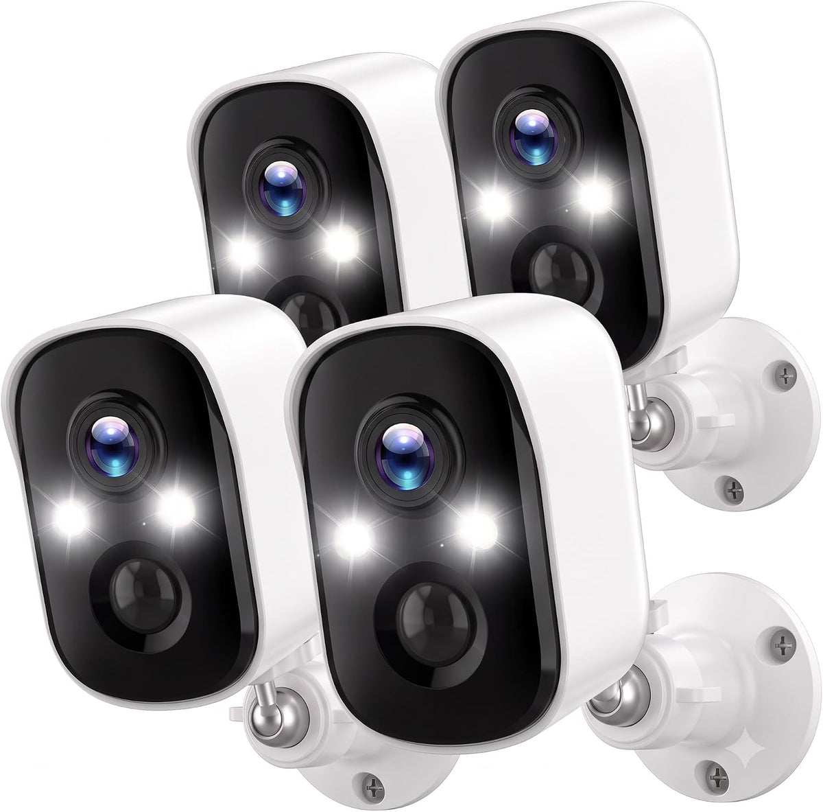 Nikoglly Paquete de 4 cámaras de seguridad inalámbricas Smart Guard...
