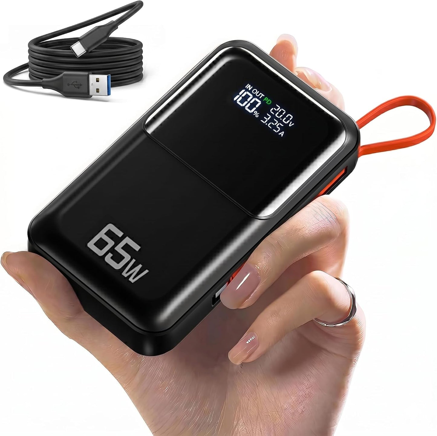 Feidyns Cargador portátil de 65 W para laptop (amarillo-65w)