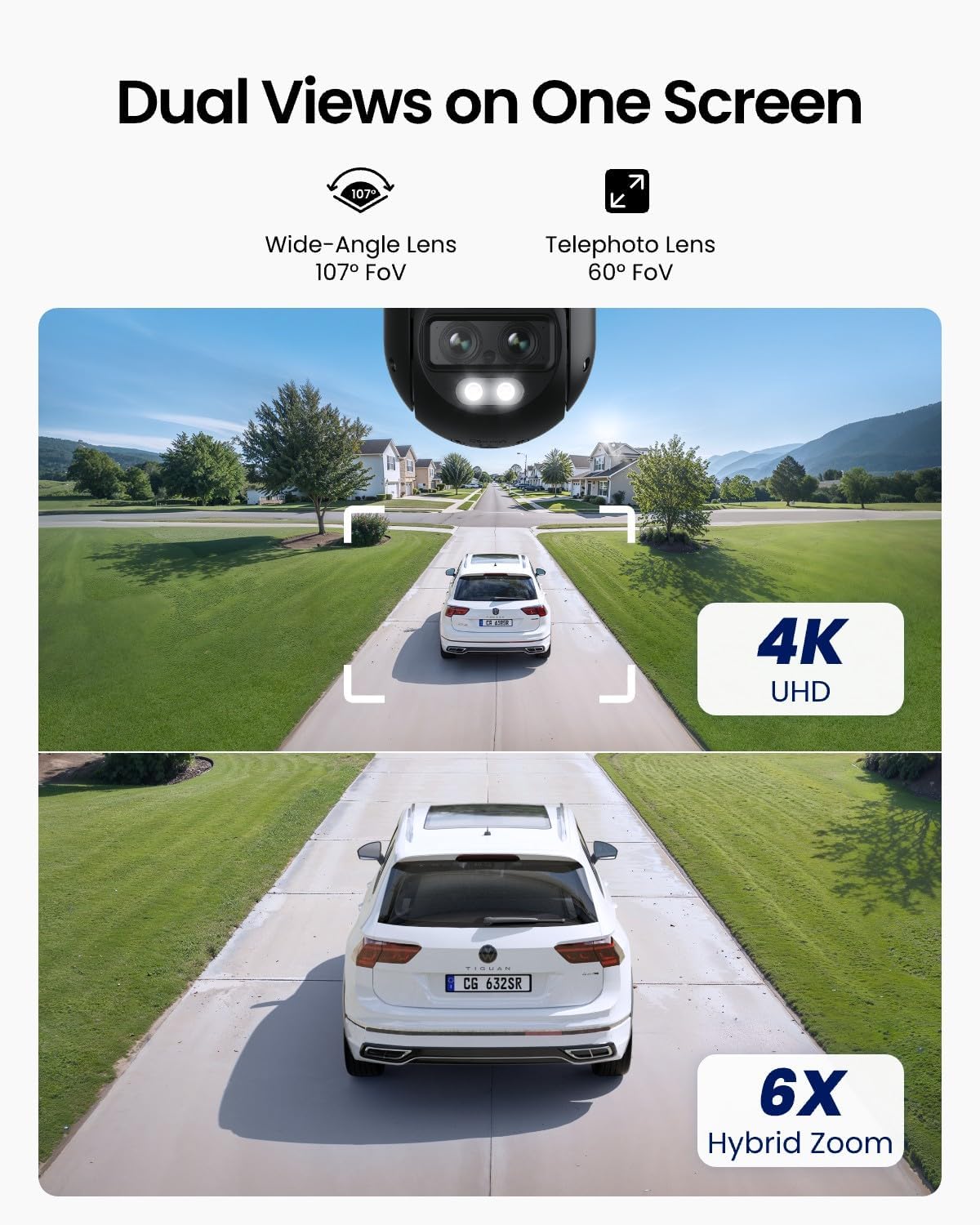 REOLINK 4K Cámara con cable WiFi para exterior, Cámara de seguridad...