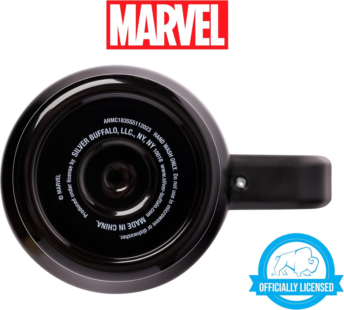 Silver Buffalo Marvel Deadpool, vaso de acero inoxidable, 40 onzas...