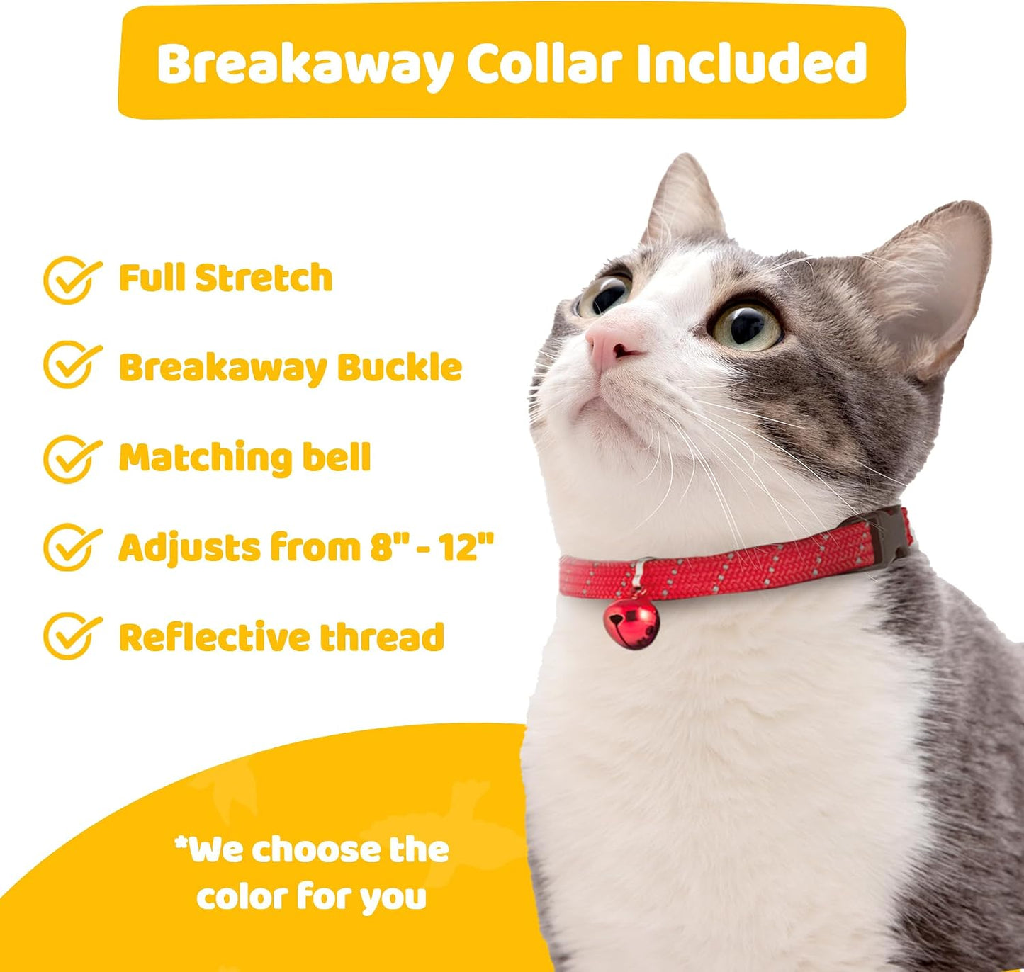 Birdsbesafe - Juego de funda para collar de gato y collar separable...