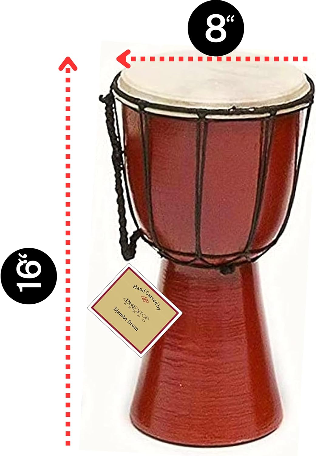 B.N.D TOP Tambor Djembe es un tambor africano de piel de cabra en f...