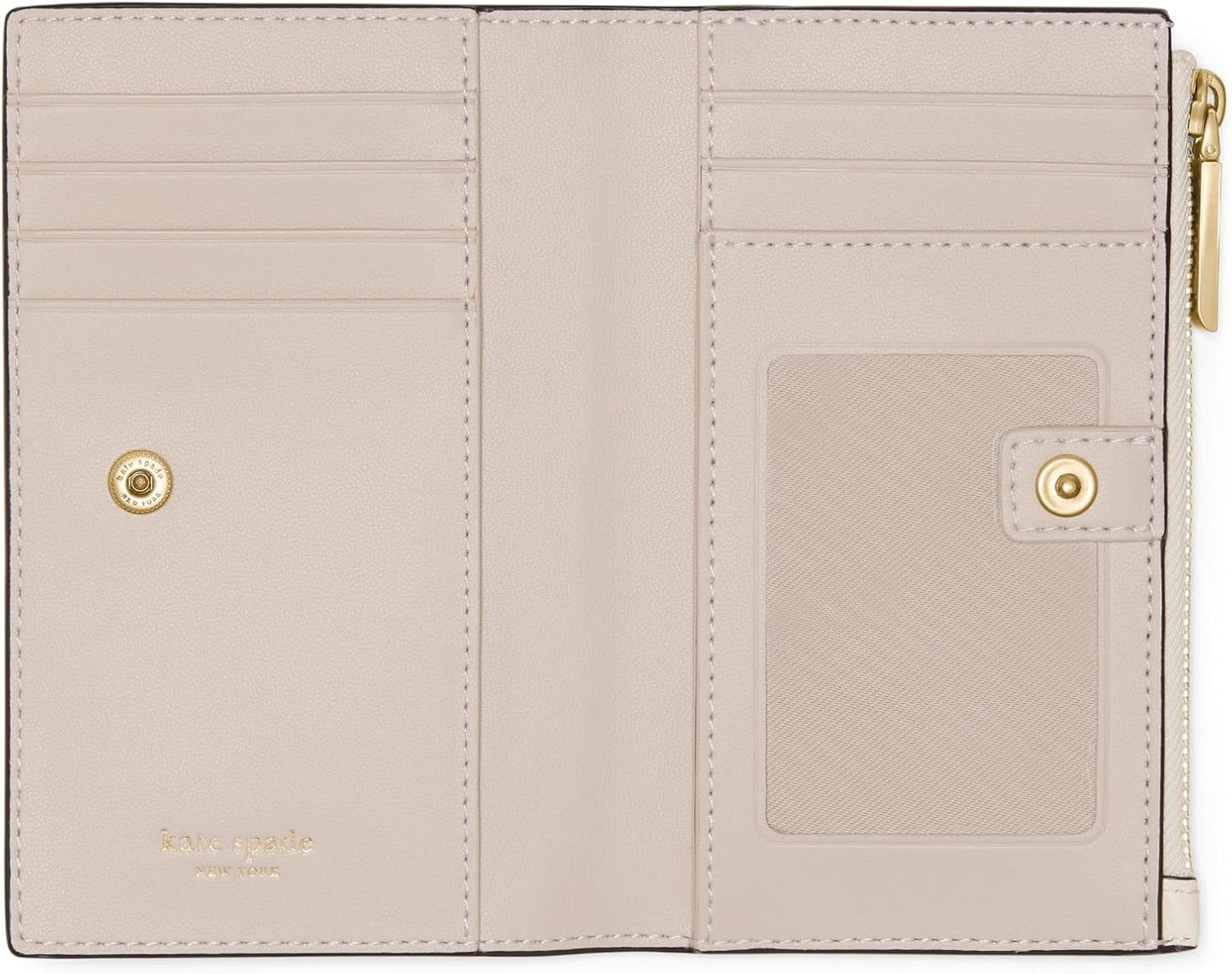 kate spade new york Cartera plegable de cuero con guijarros Deco, L...