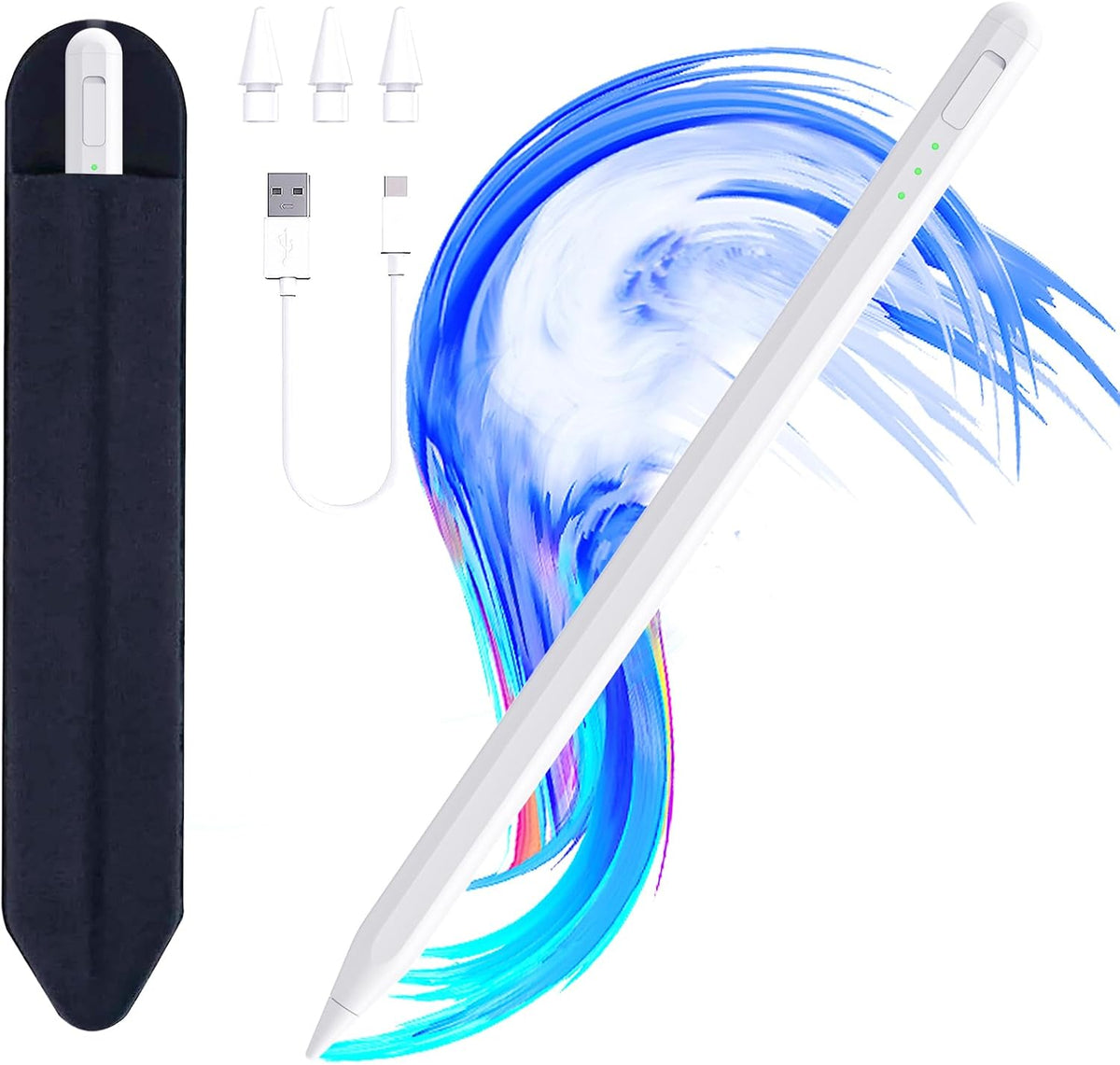 Pluma táctil para iPad 11 y 10.ª generación, carga 14 minutos más r...