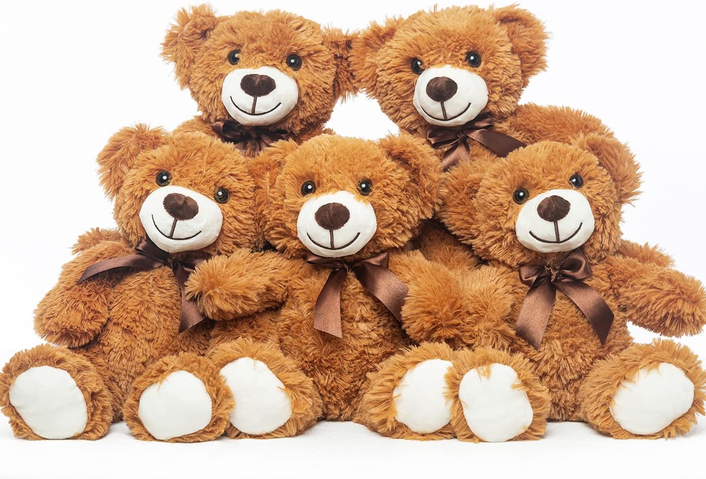 Quaakssi Paquete de 5 osos de peluche a granel, juguetes de peluche...