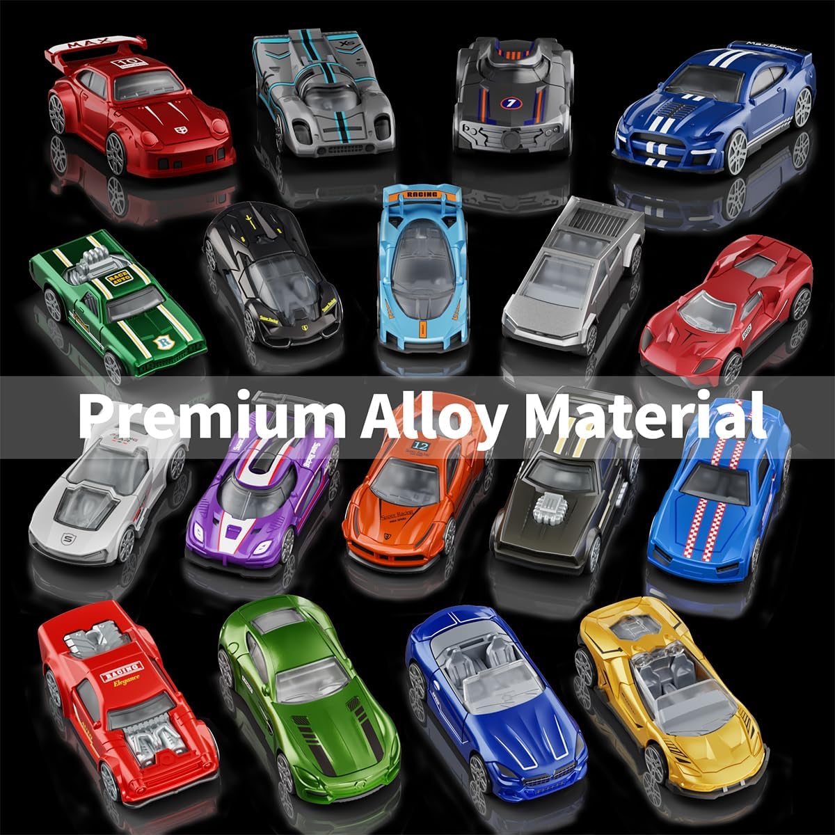 Yewkou Toys Cars Paquete de 18, Juego de vehículos de metal fundido...