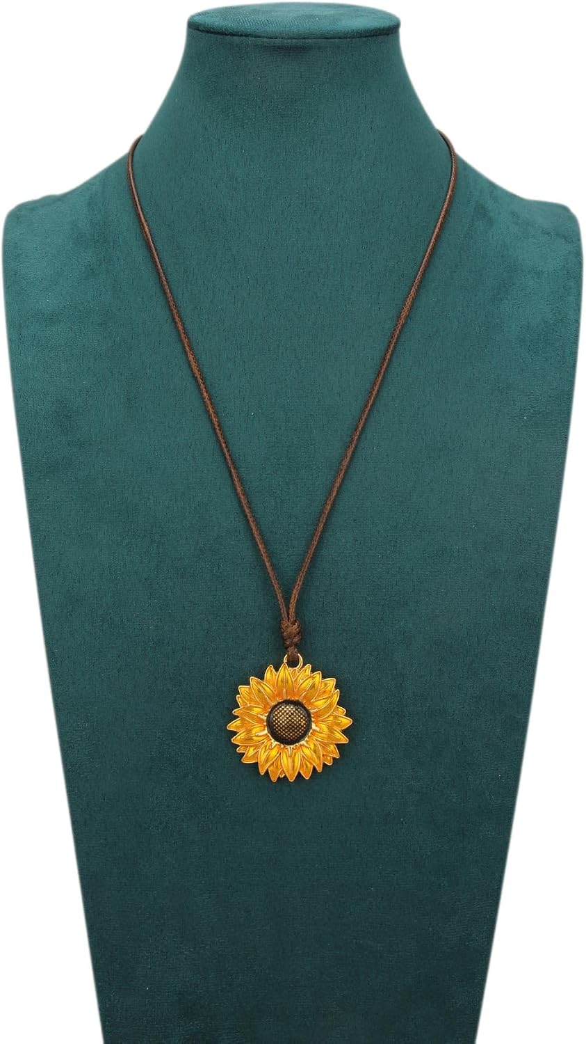 joymiao Collares bohemios para mujer, collar de cordón con colgante...