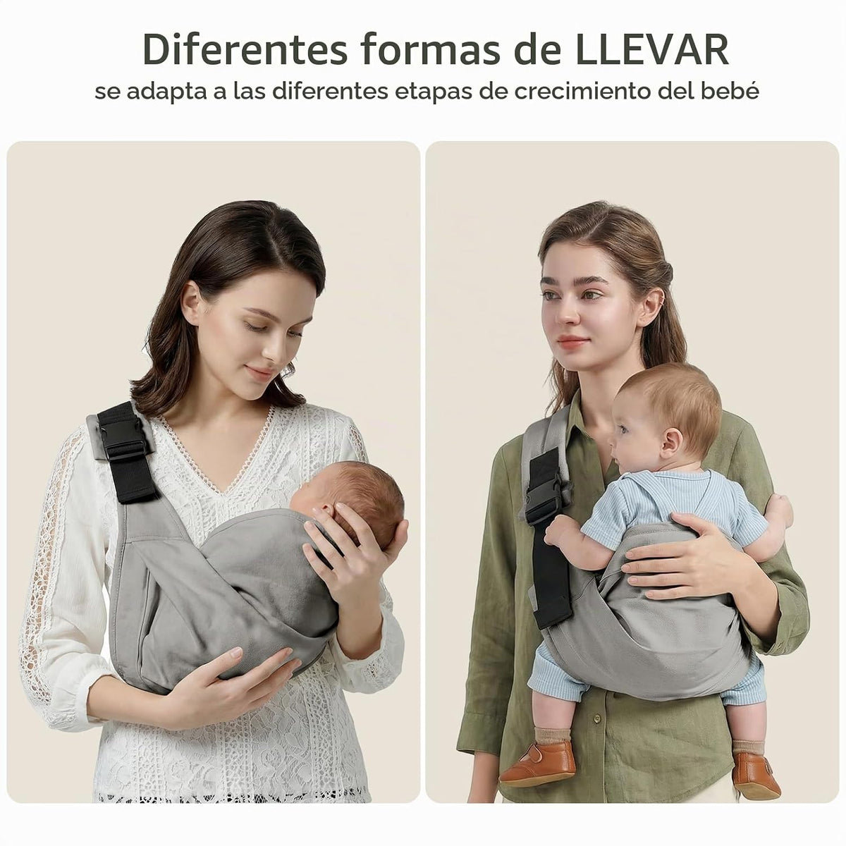 MISSWISDOM Portabebés Tipo Bandolera, Portabebés para Niños Pequeño...