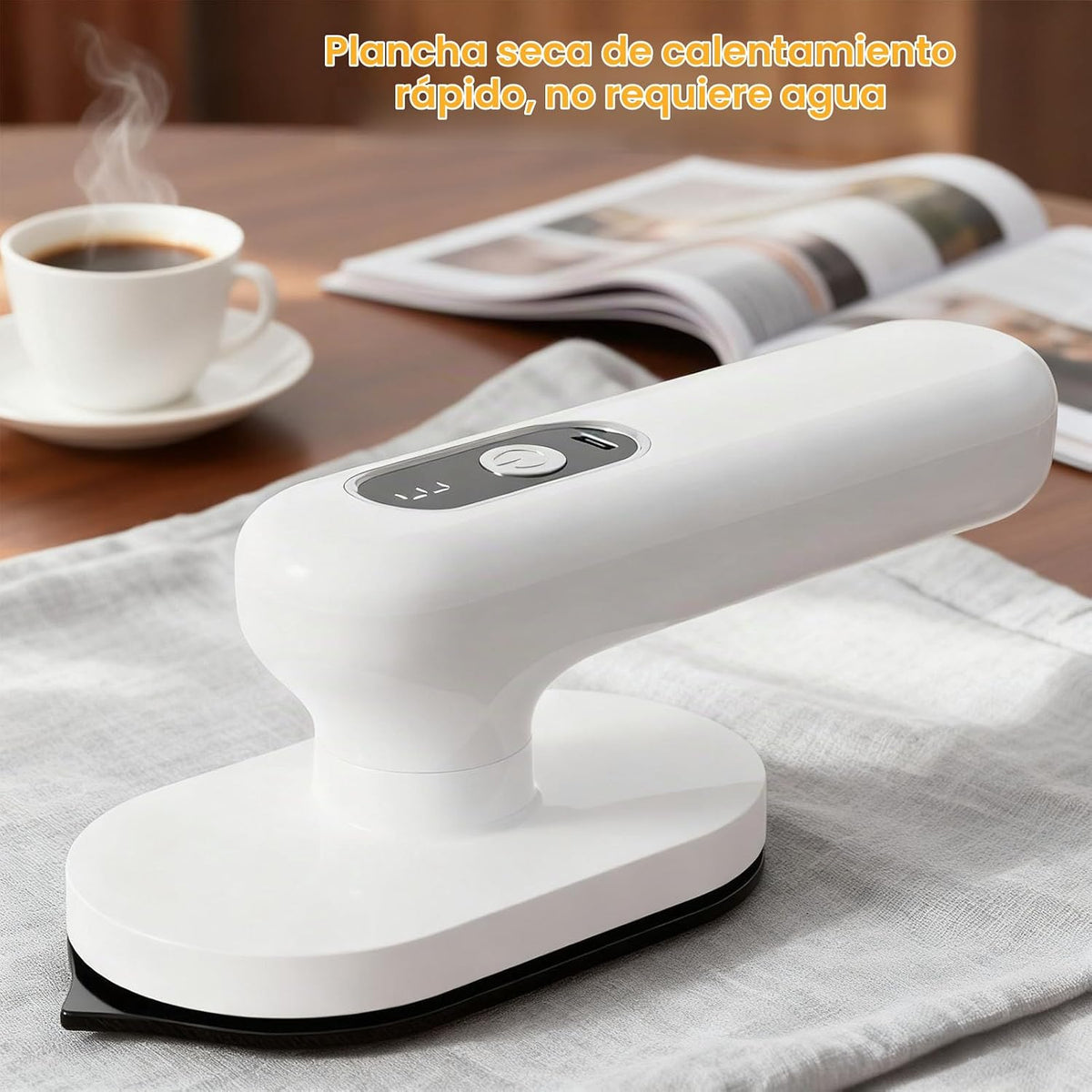 PUSOKEI Mini plancha inalámbrica para ropa, plancha en seco plegabl...