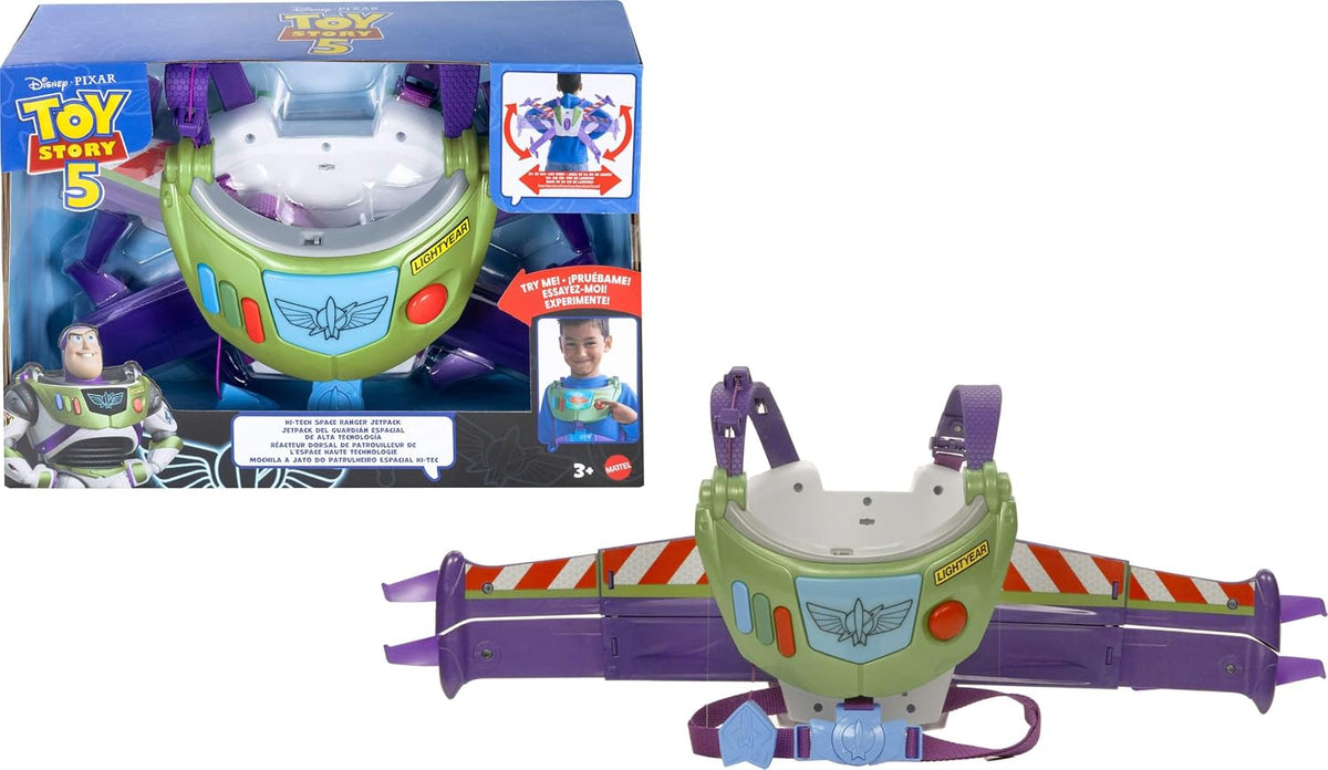 Mattel Disney y Pixar Toy Story 5 Hi-Tech Space Ranger Jetpack, equ...