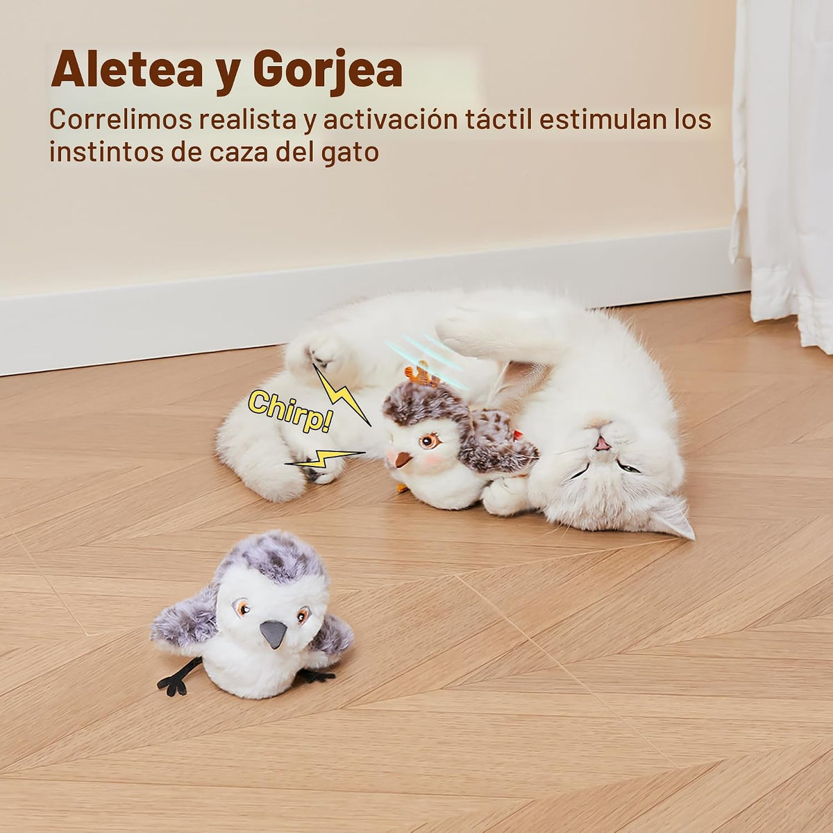 Potaroma Juguetes para gatos, 2 piezas, aleteando sandpiper Pair-Ma...