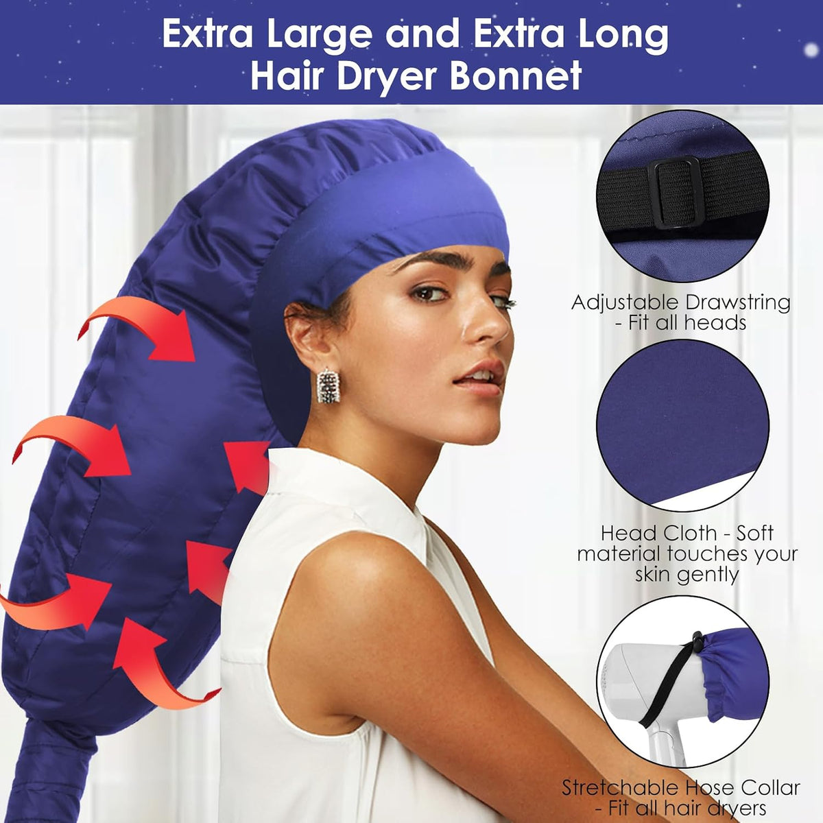 TEPENAR Accesorio de Capucha para Secador de Cabello: Secador con C...
