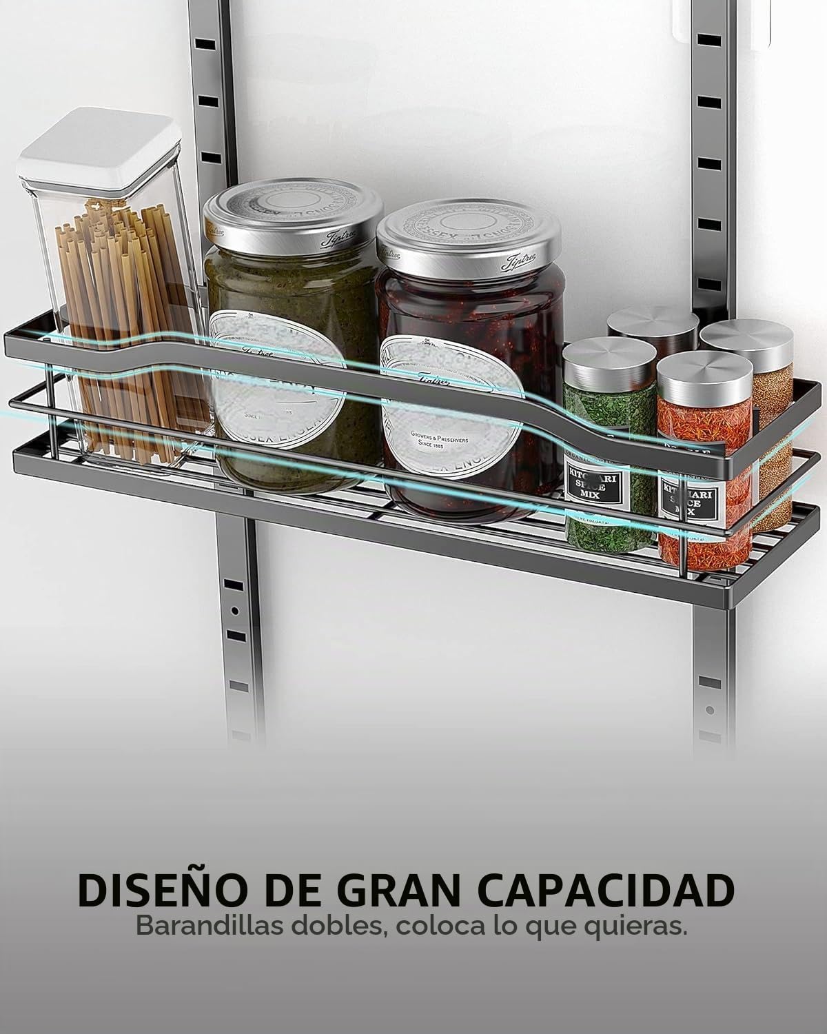 Moforoco Organizador de despensa estrecho de 9 niveles de 12.2 pulg...