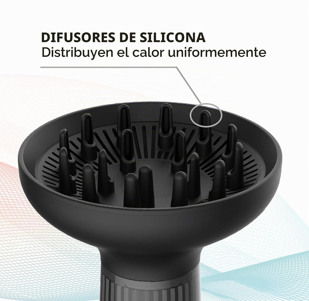 Secador de pelo difusor para cabello rizado - Secador de pelo con t...