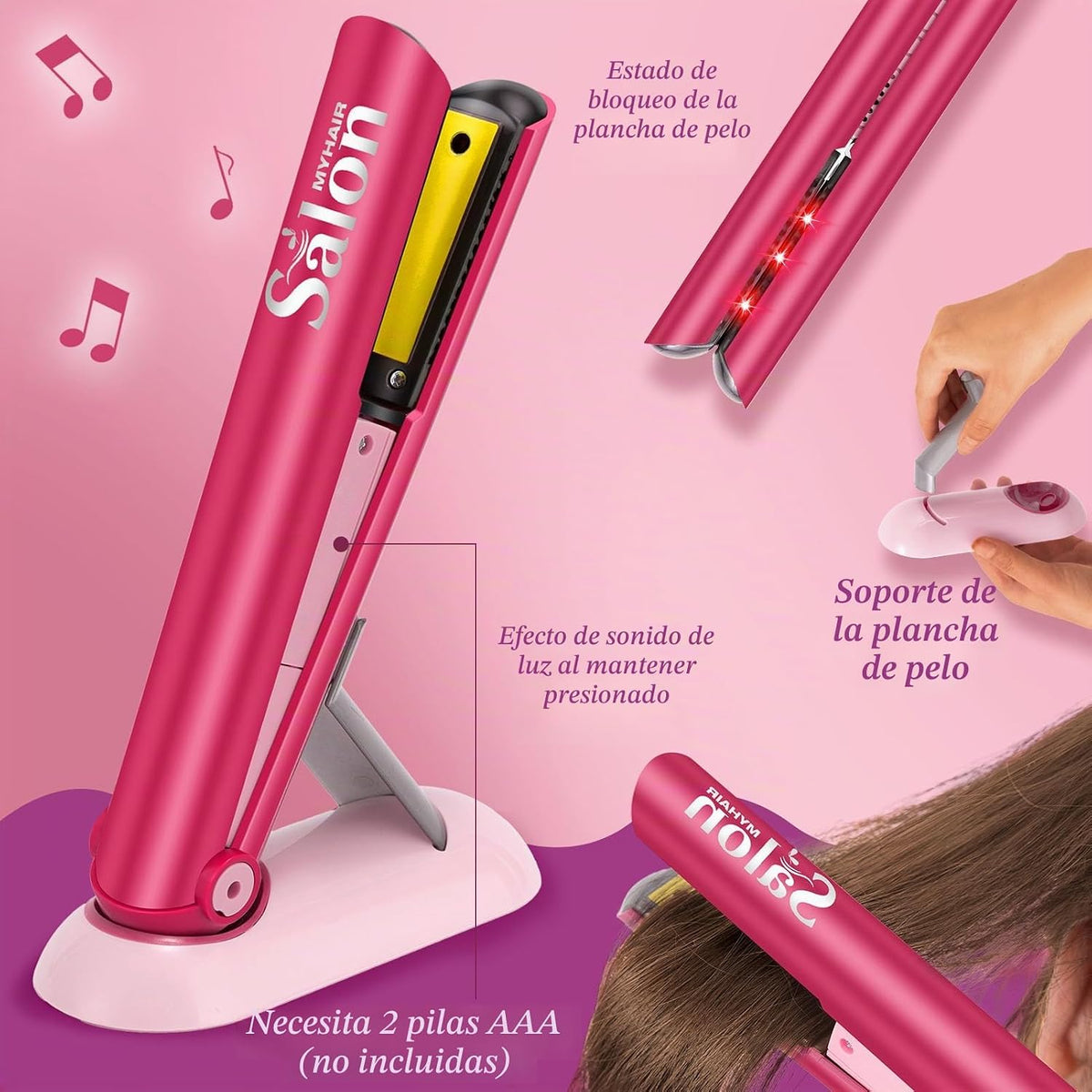 G.C Juguetes de peluquería para niñas, kit de peluquería para niños...