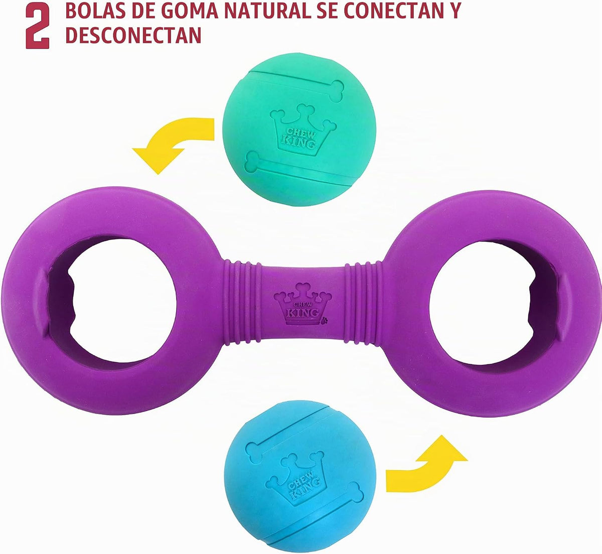 Chew King Juguete Premium para Perros con Premios, Colección de Gom...